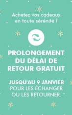 Prolongement du délai de retour gratuit