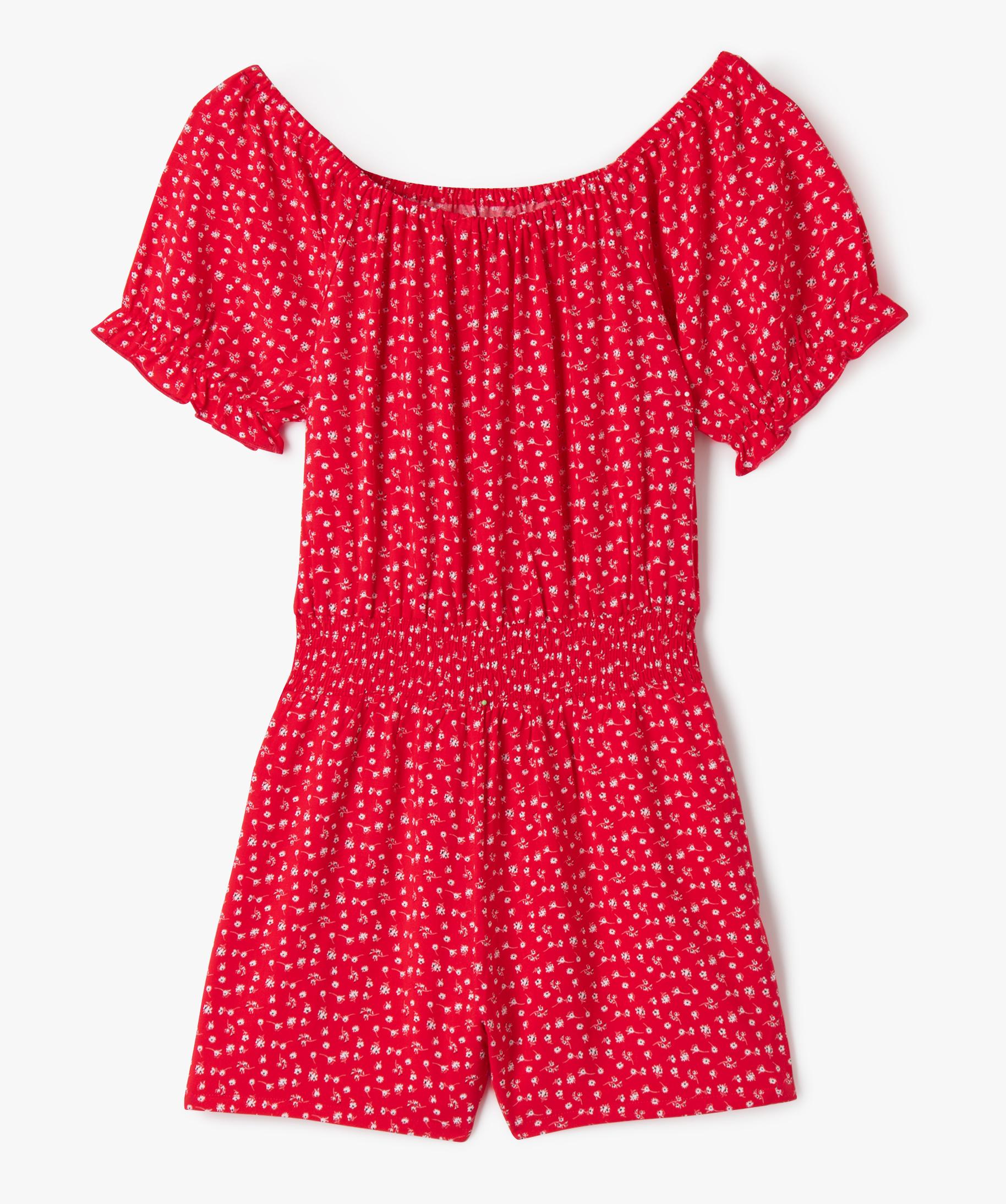 Combishort DP...am Manches Courtes Rayé Rouge/orange – Motif Chat – Taille 1 An – Occasion Parfait état