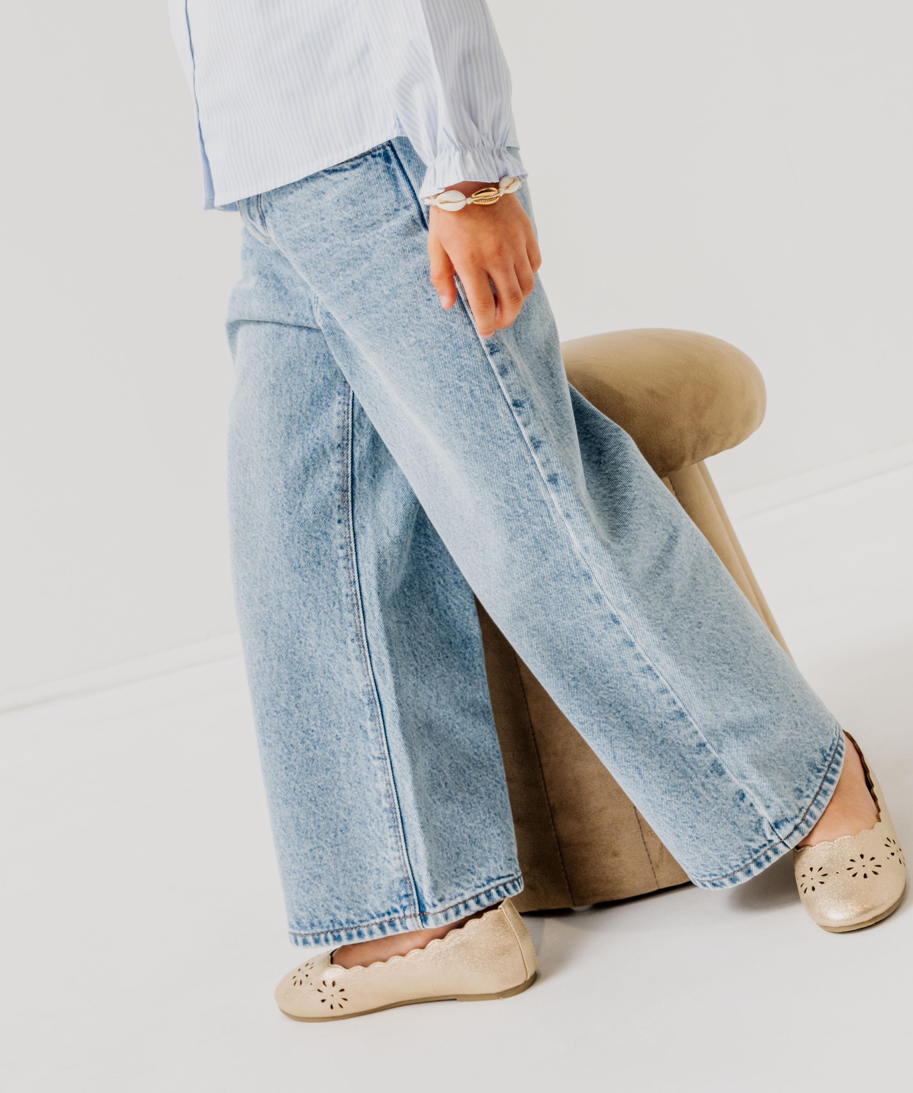 Bleu Foncé FEMME Pantalon Jean Coupe Slim Taille Haute à Jambe Droite