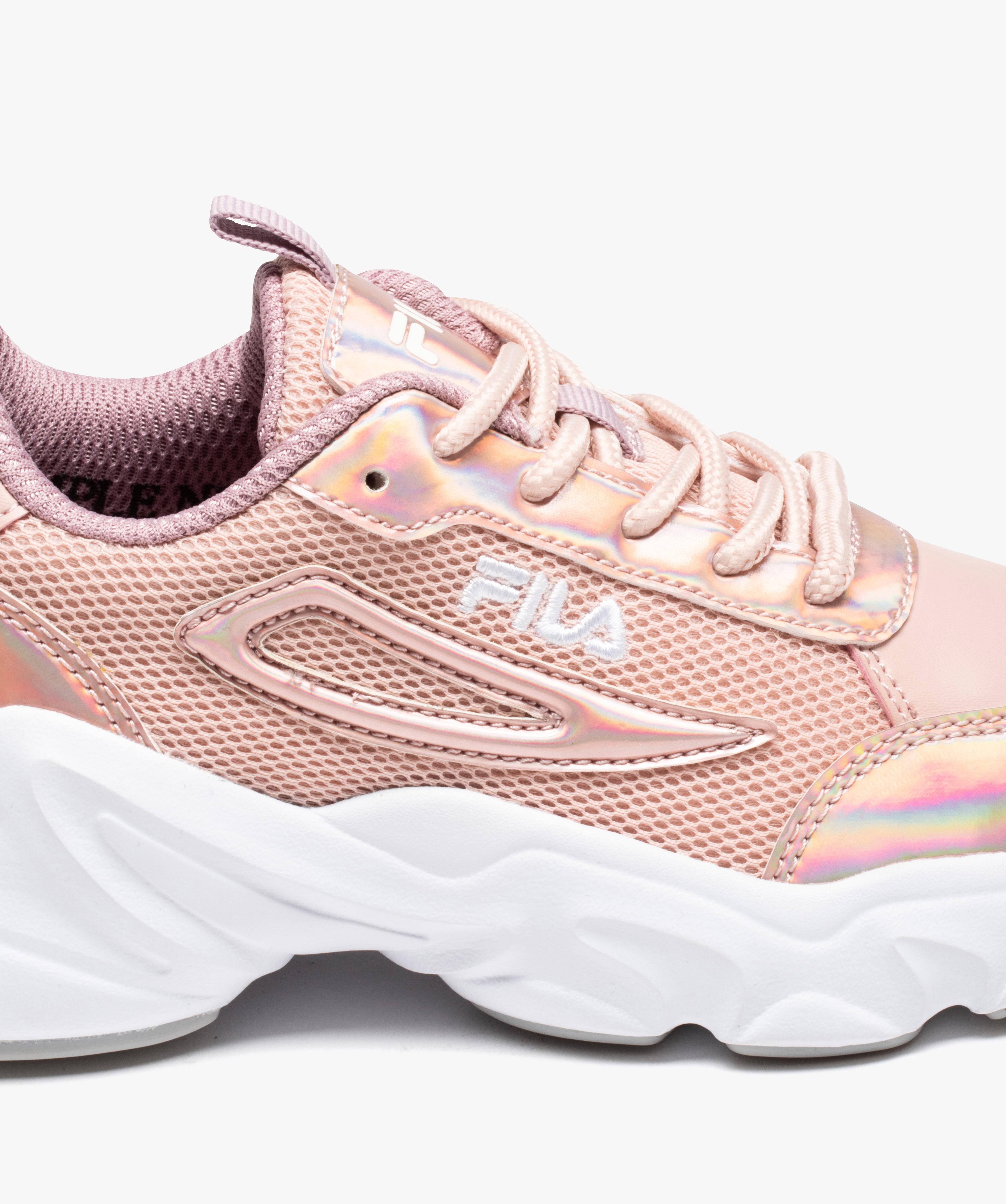 Baskets fille unies a semelle epaisse avec details brillants Fila