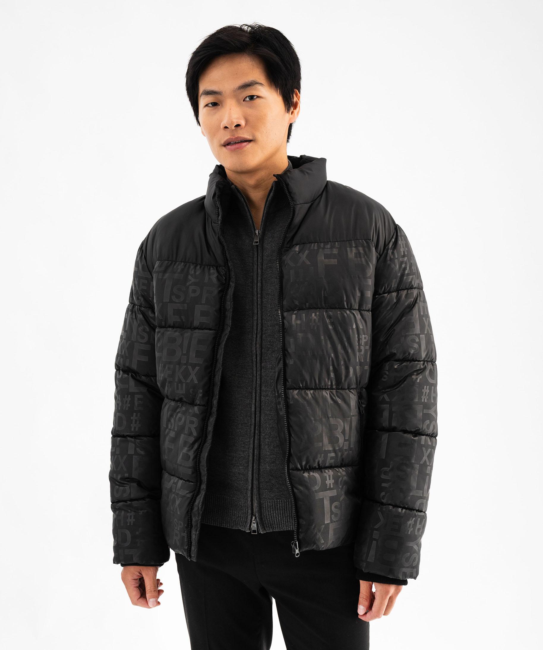 Cexiakong Veste d'hiver en tricot pour homme avec col montant