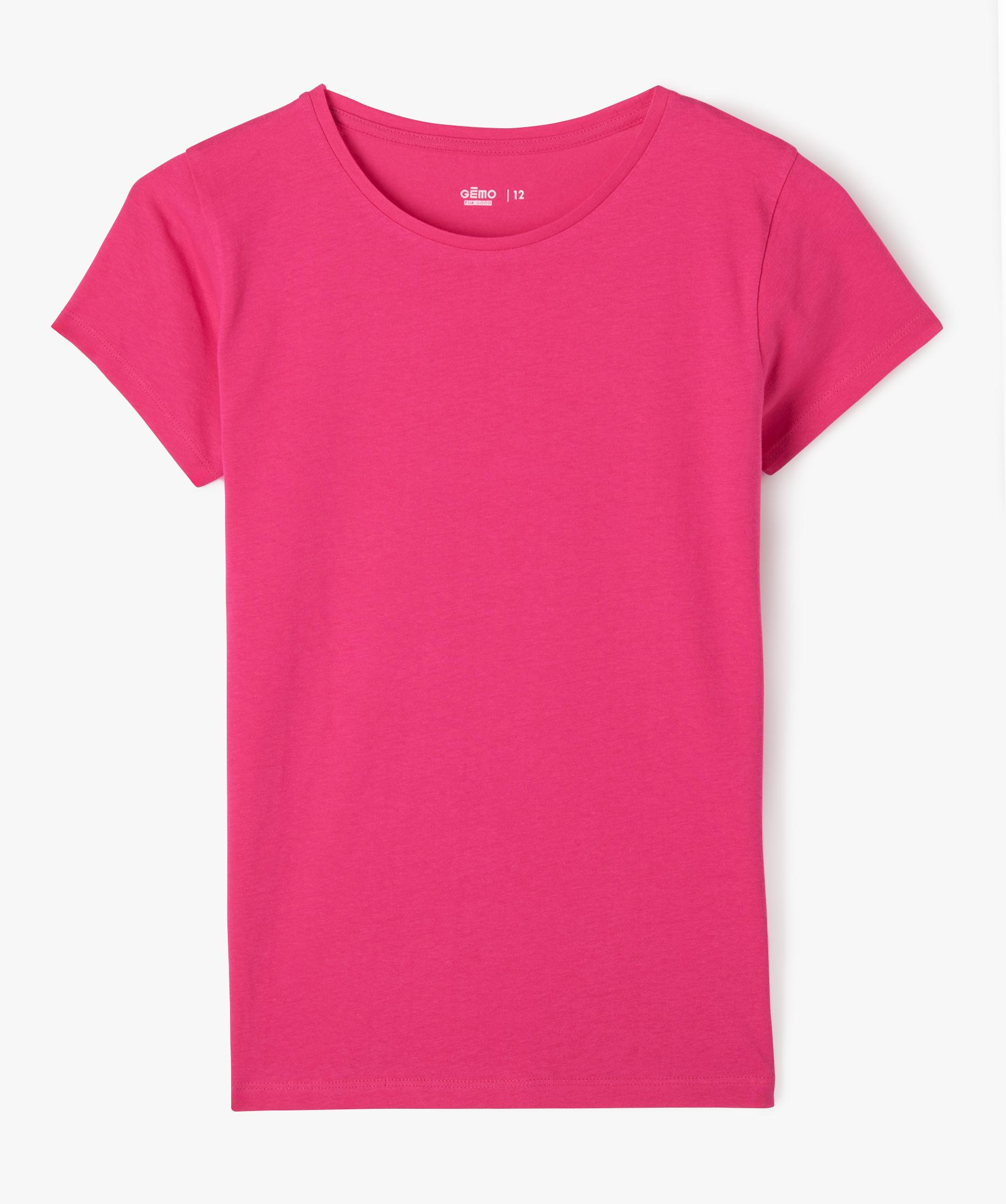 T shirt rose uni pas cher new arrivals