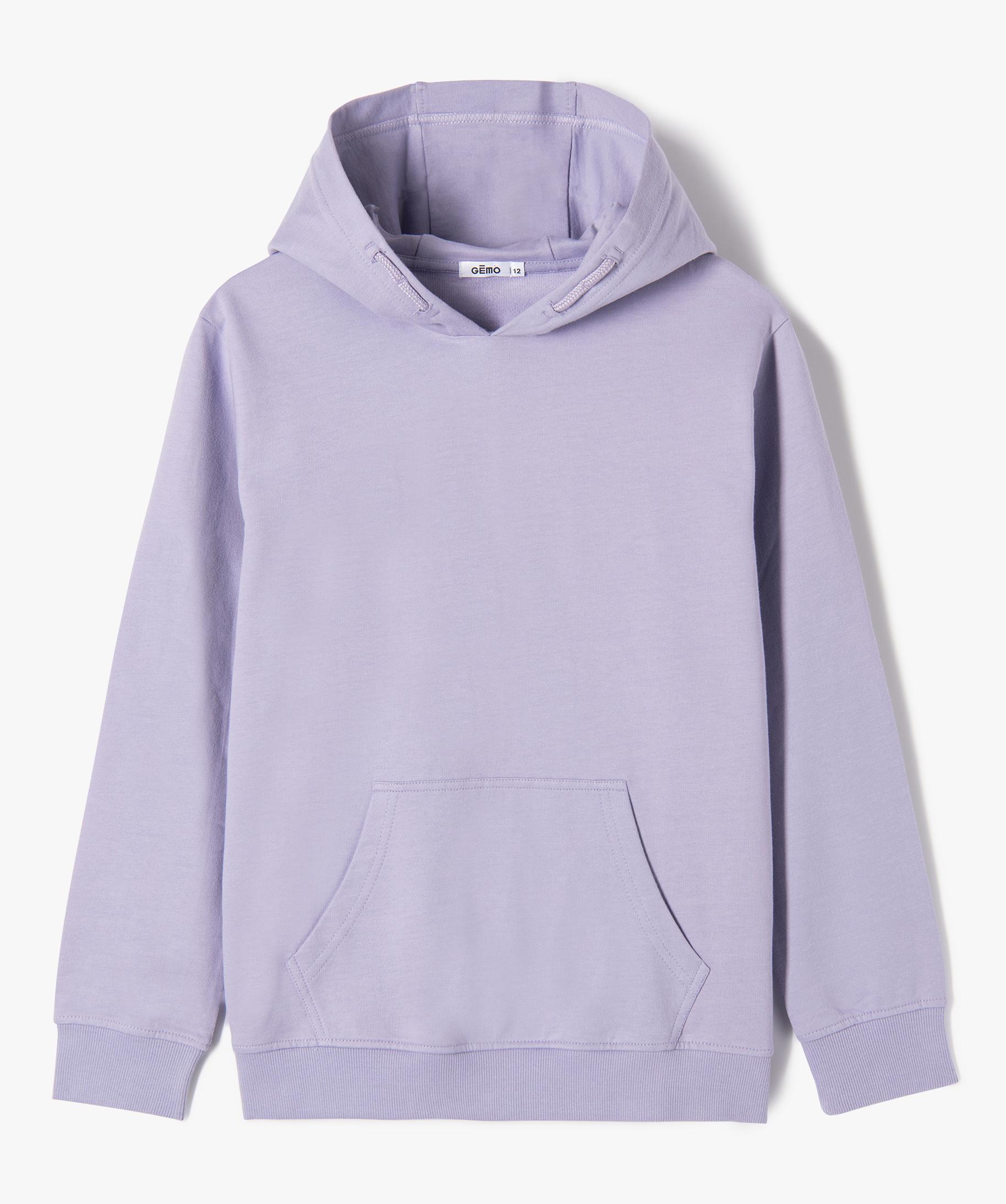 Sweat à Capuche Non Molletonné Garçon Violet | GEMO