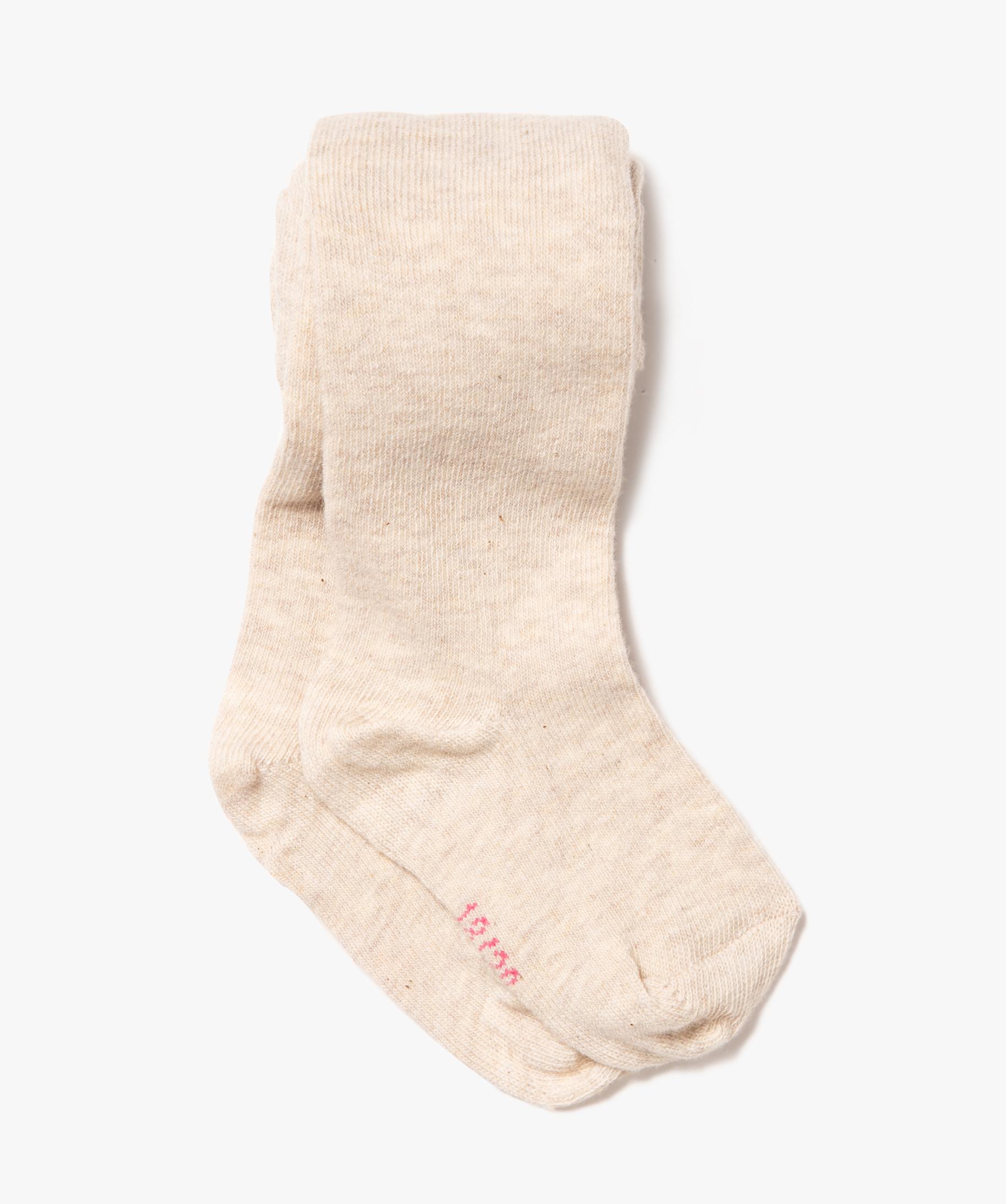 Collant uni b b fille beige GEMO