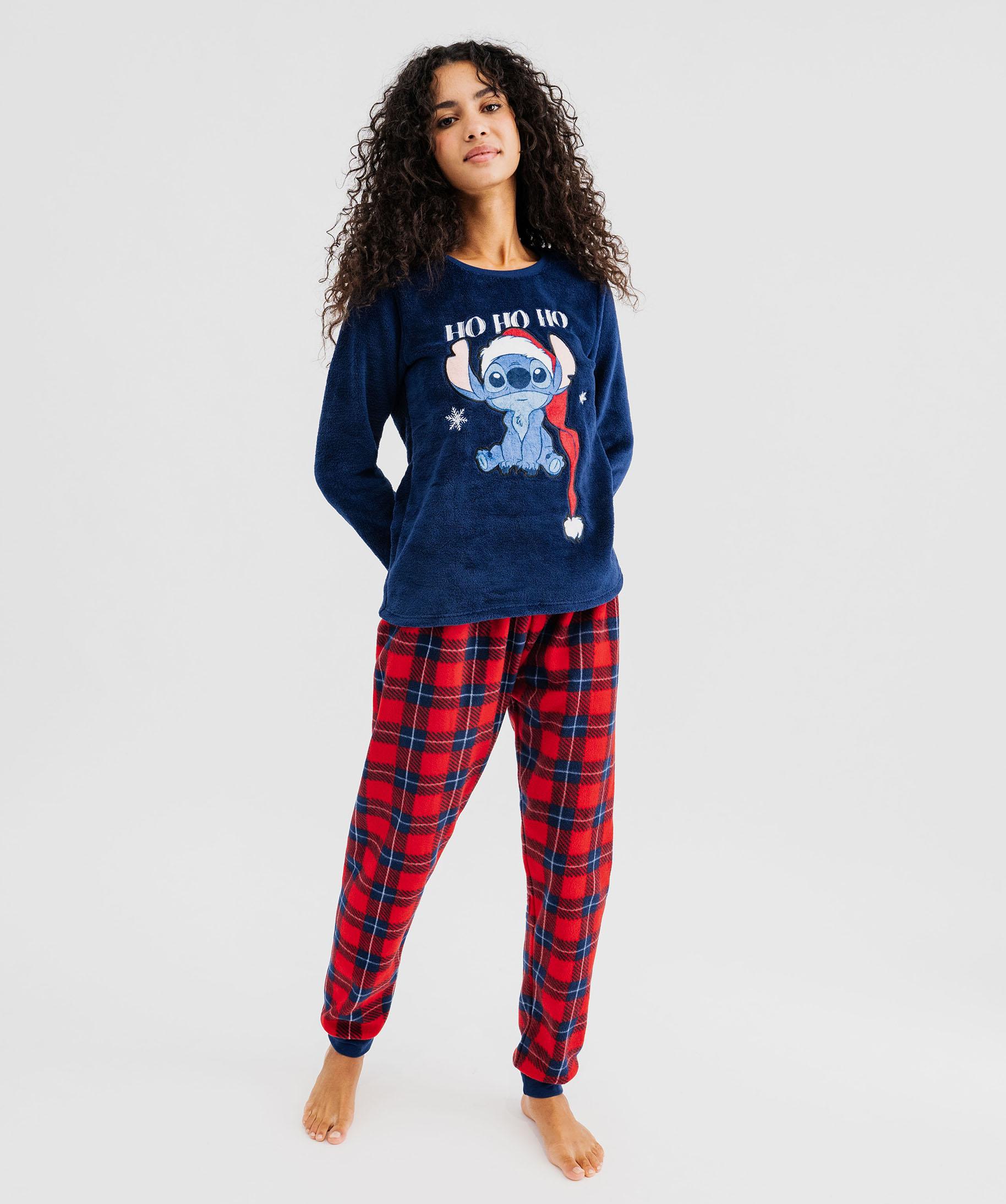 Pyjama De Noël Femme 2 Pièces - Haut Chemise Et Pantalon Long - Motifs Festifs - Vêtement Nuit Amusant Pour Fêtes