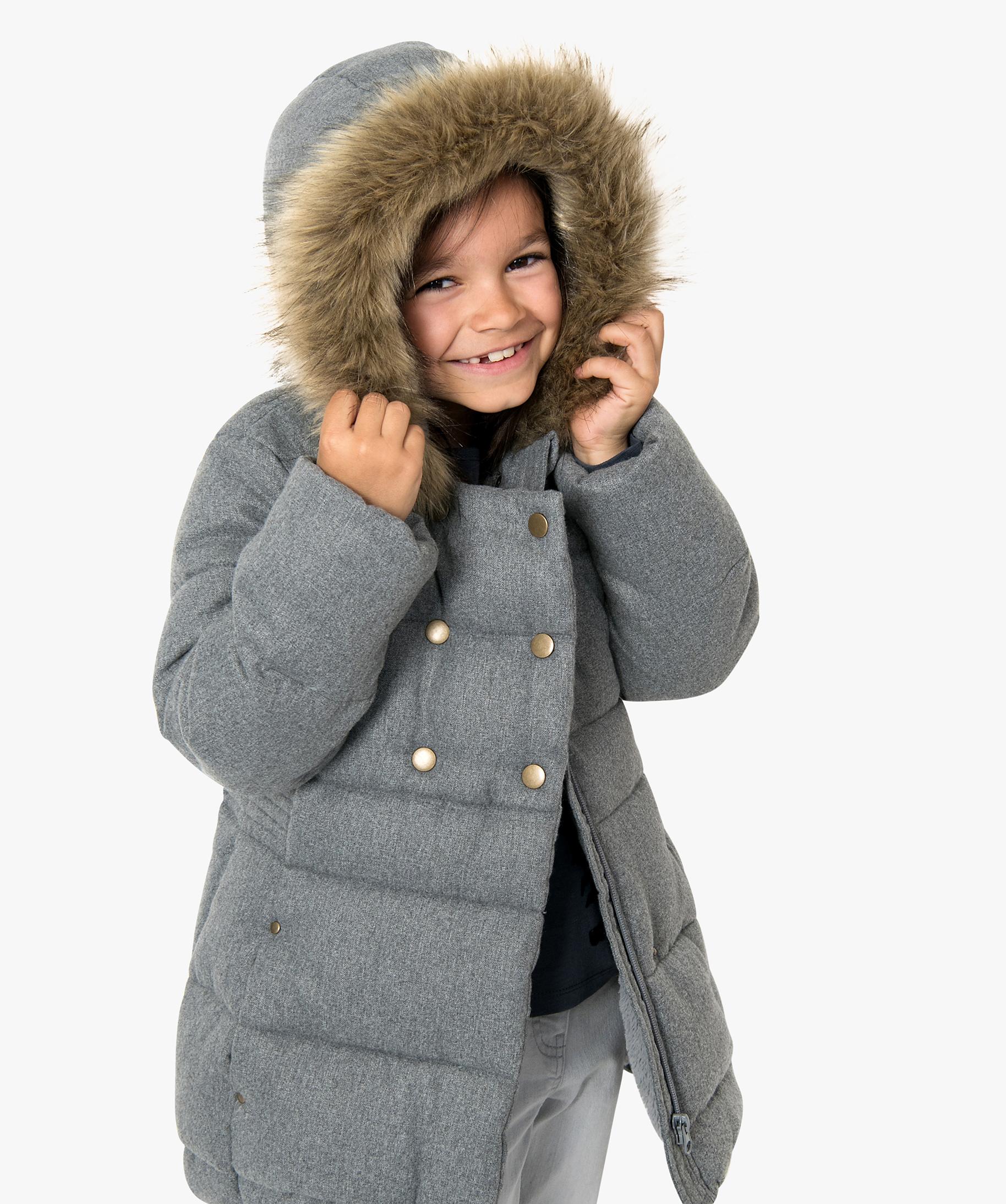 Manteau fille matelass capuche et doublure GEMO