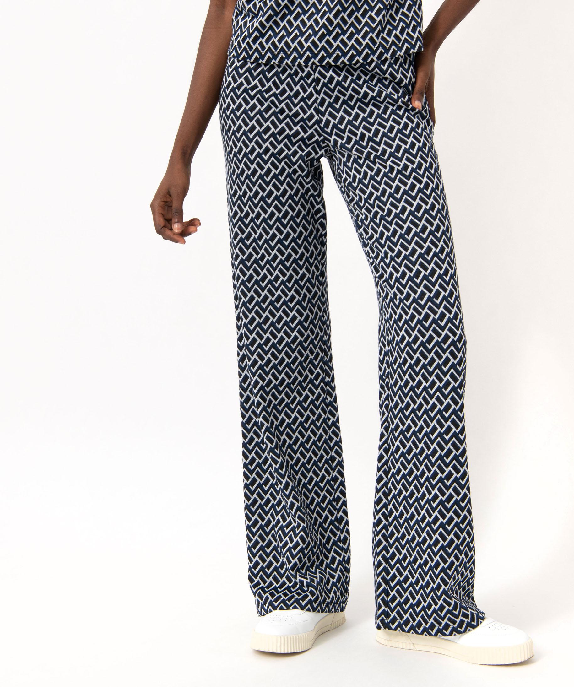 Pantalon satin imprimé femme ROSE