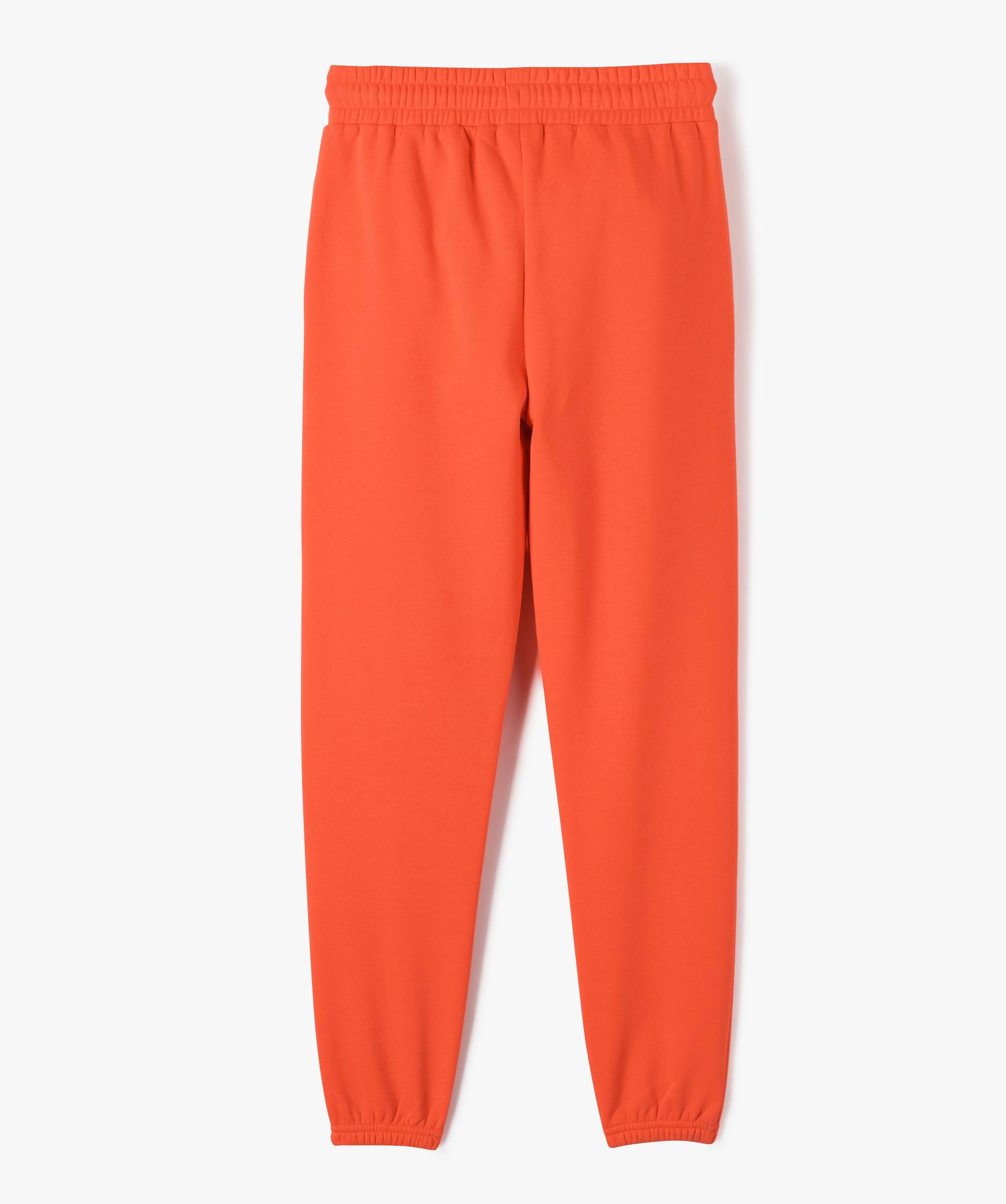 Pantalon de jogging fille avec int rieur molletonn orange GEMO