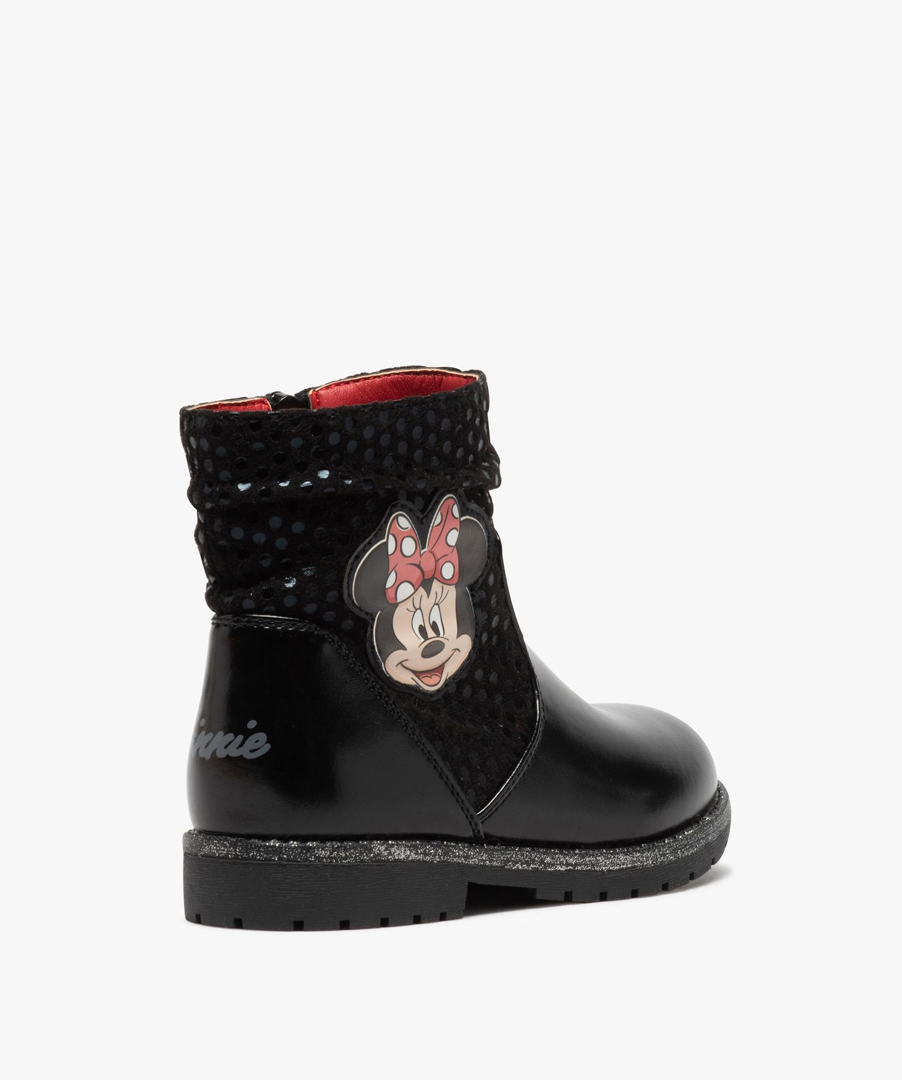 Boots fille semelle crant e et finitions paillet es M GEMO