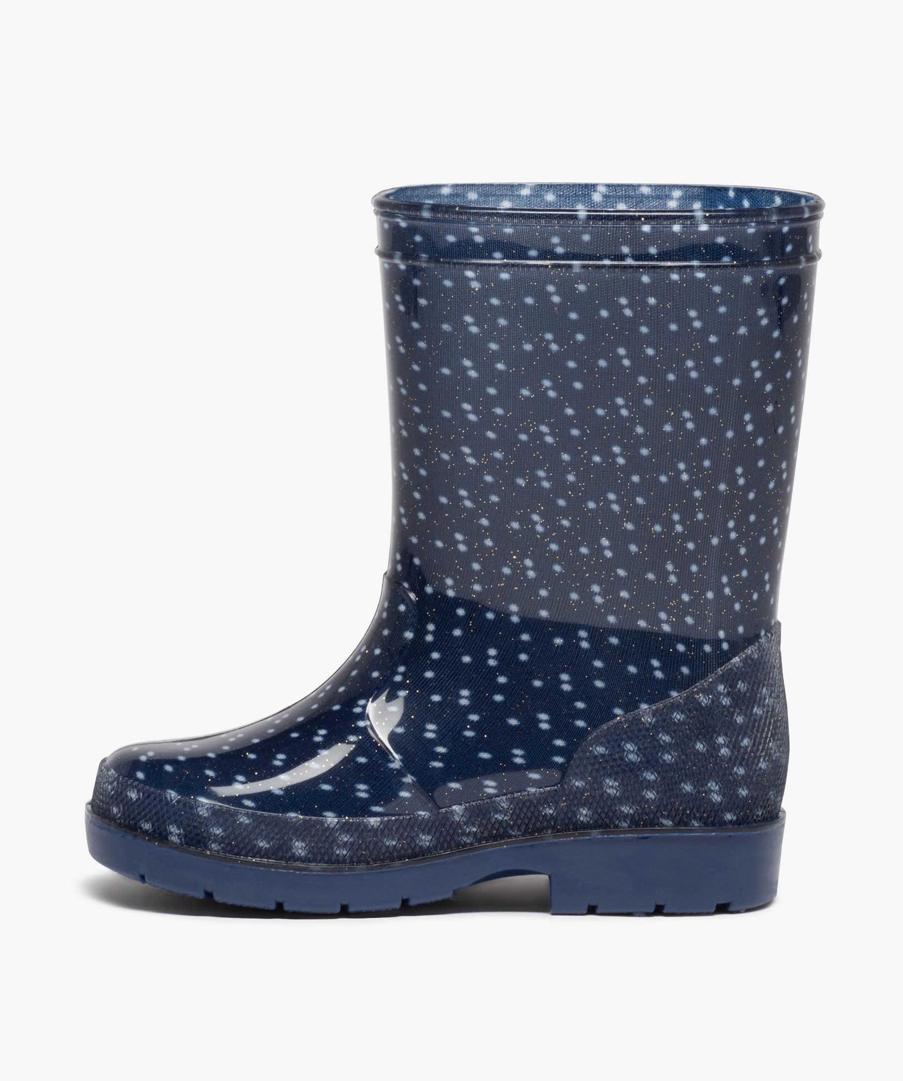 Bottes de pluie fille pois et paillettes LuluCasta noir
