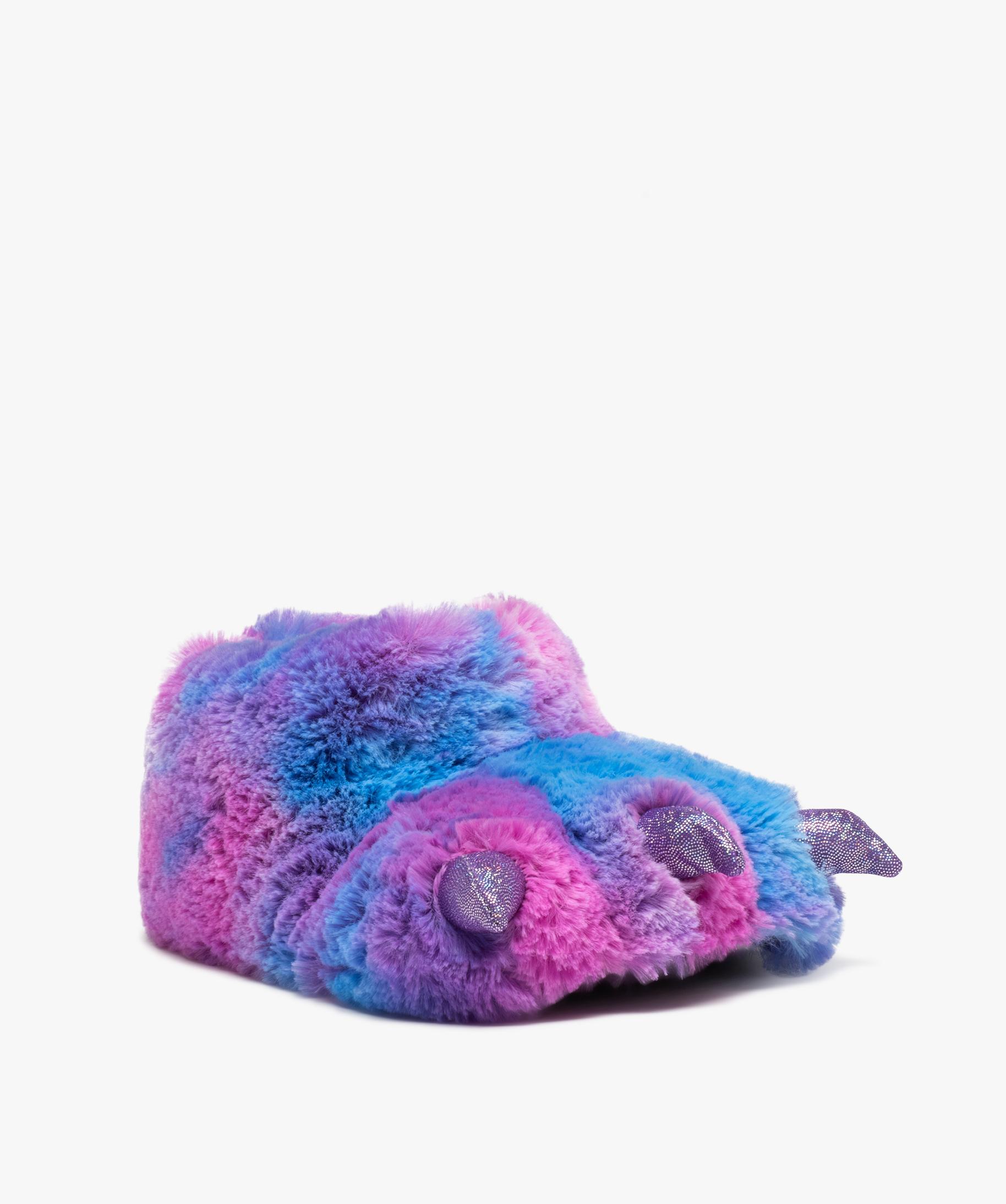 Chaussons fille 3D en forme de patte de monstre violet GEMO