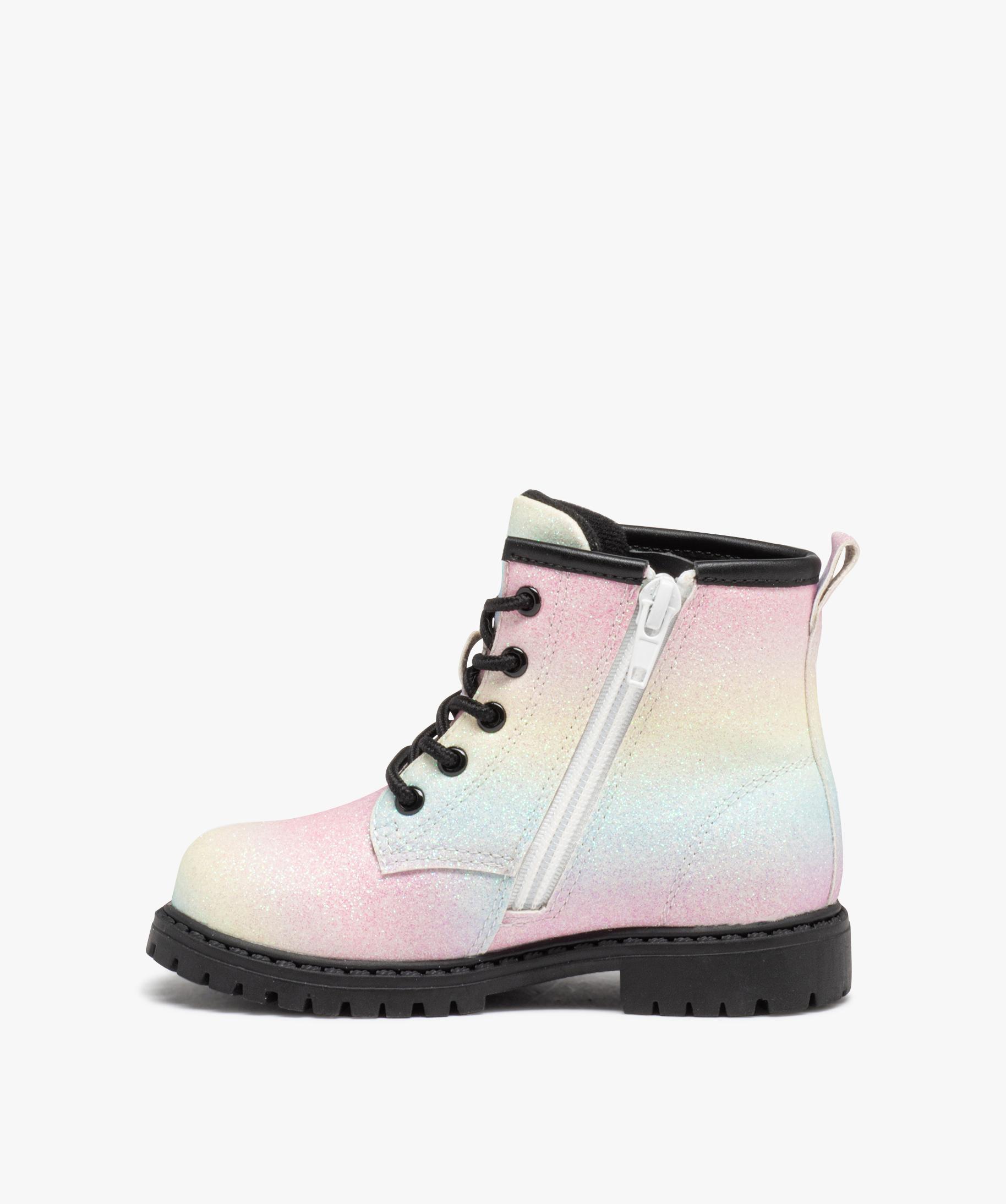 Boots paillettes arc en ciel et semelle crant e fille