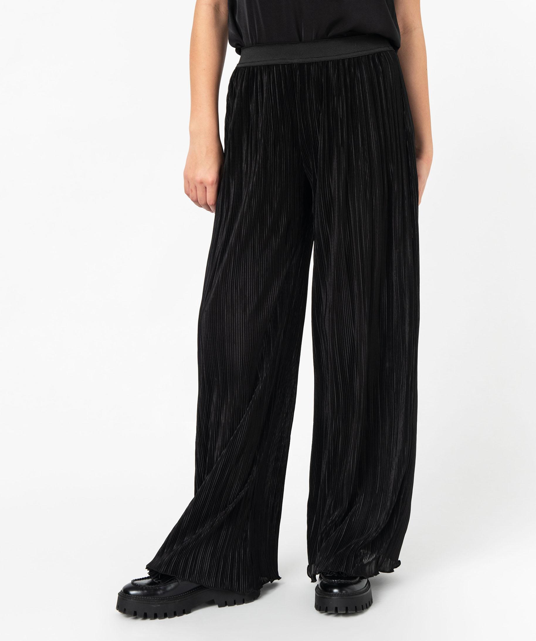 Pantalon Fluide à Paillettes Femme - Coupe Large, Taille Haute, élastique, Brillant, Parfait Soirée Et Style Y2K