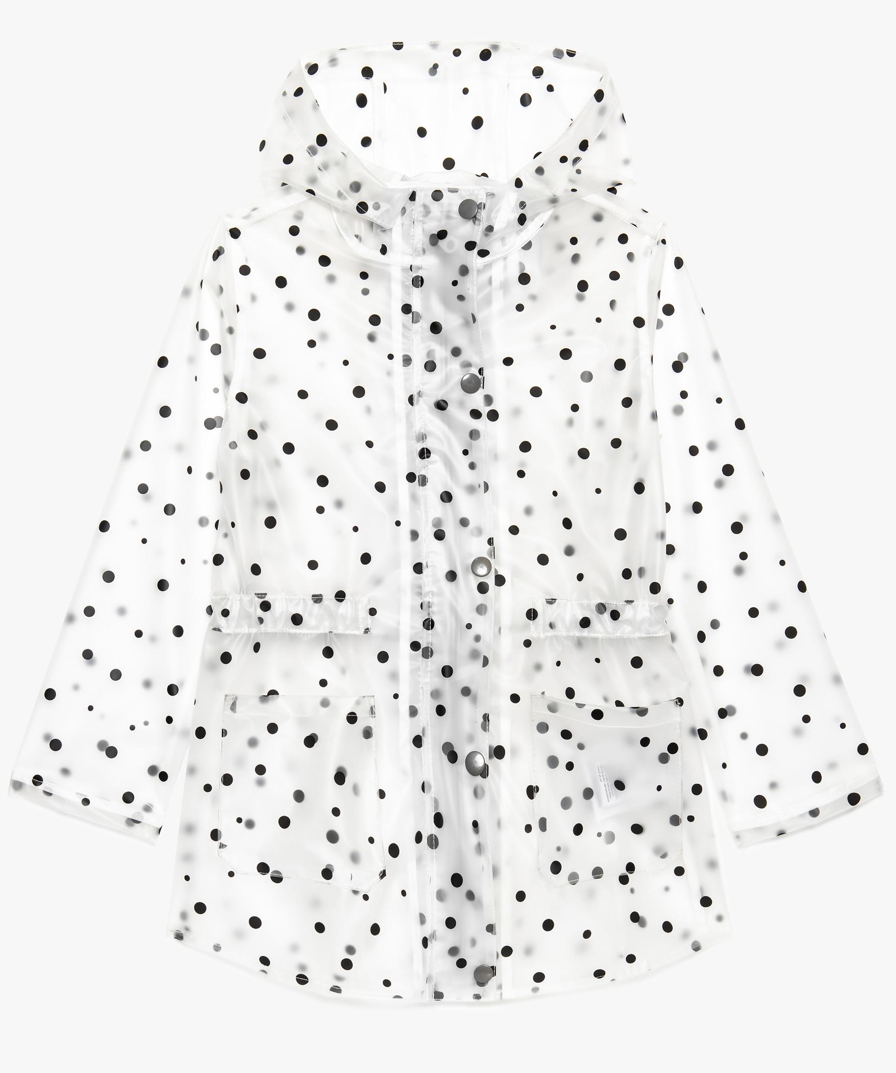 Imperm able fille avec capuche et motifs pois GEMO