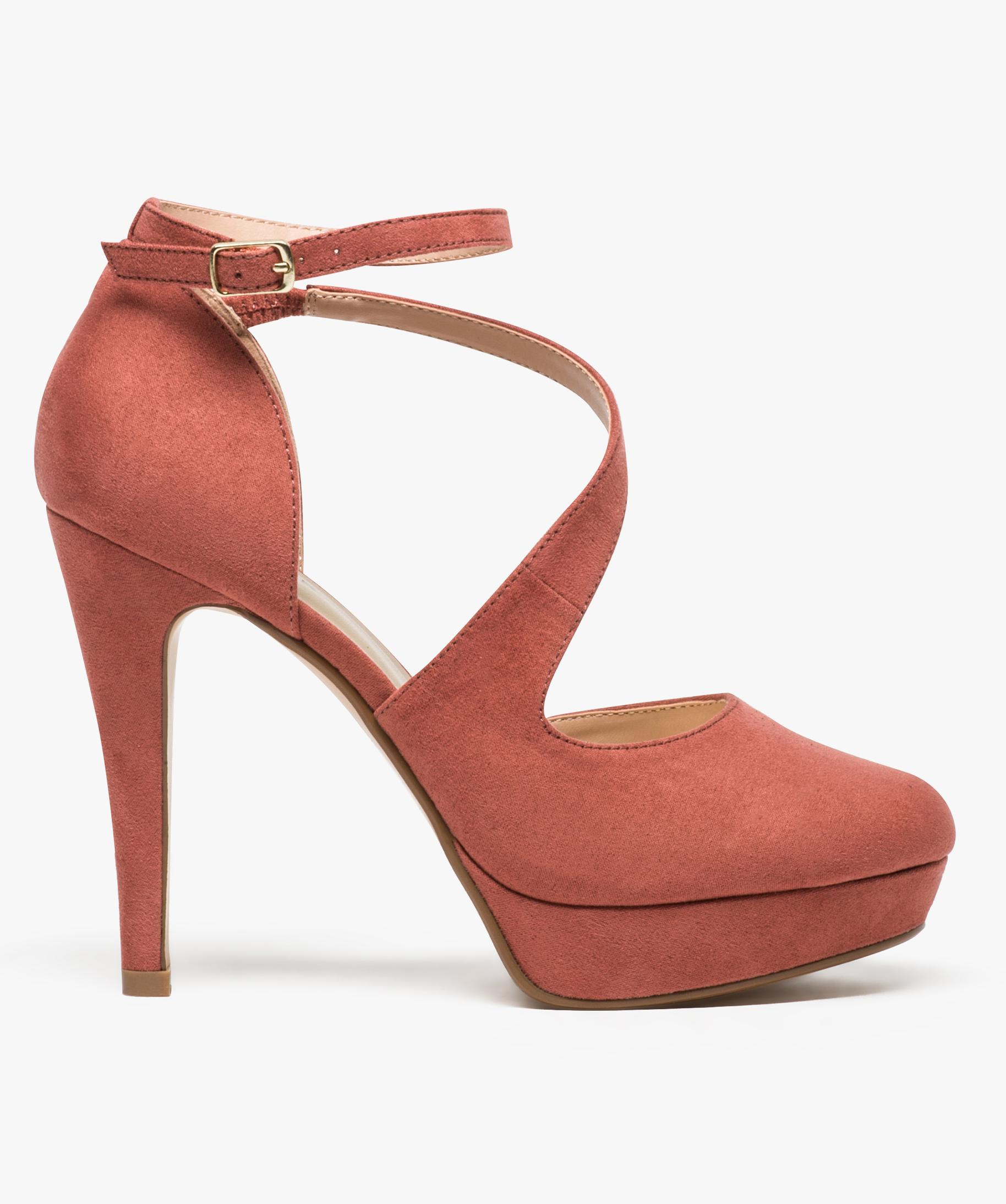 Escarpins femme a plateforme et talon aiguille rose GEMO
