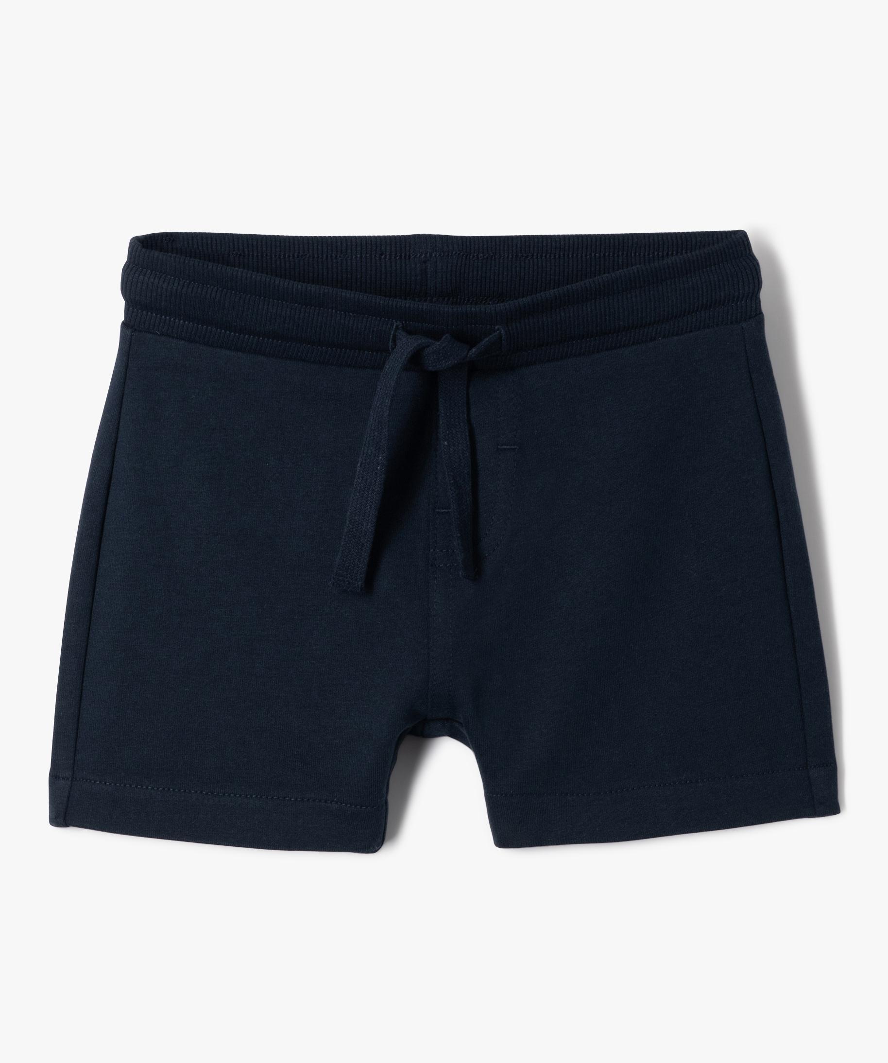 Short en maille avec ceinture bord-côte bébé garçon blanc | GEMO
