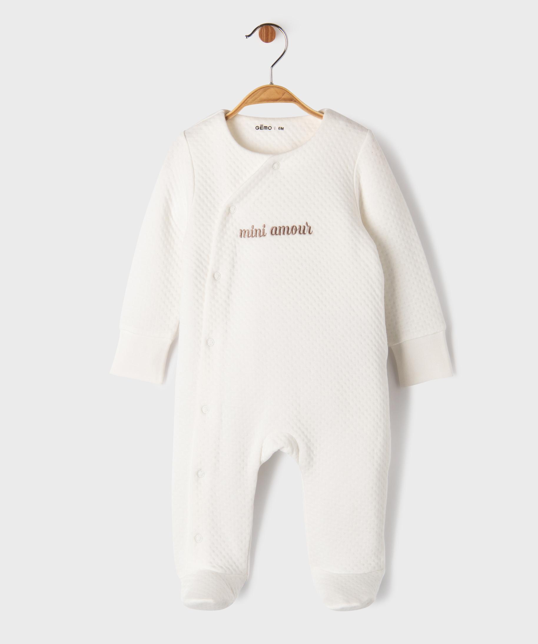 Pyjama dors-bien à ouverture devant avec moufles i