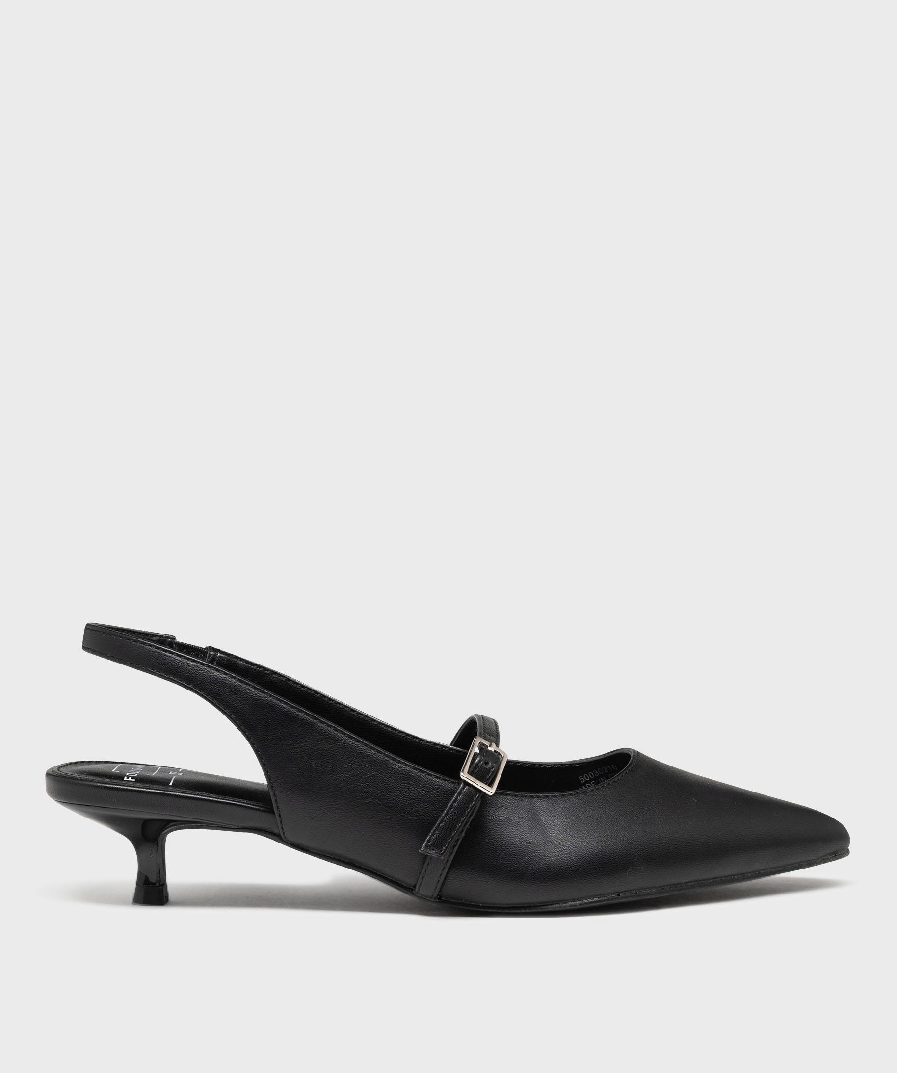 Escarpins kitten heels à bout pointu et talon ouvert femme