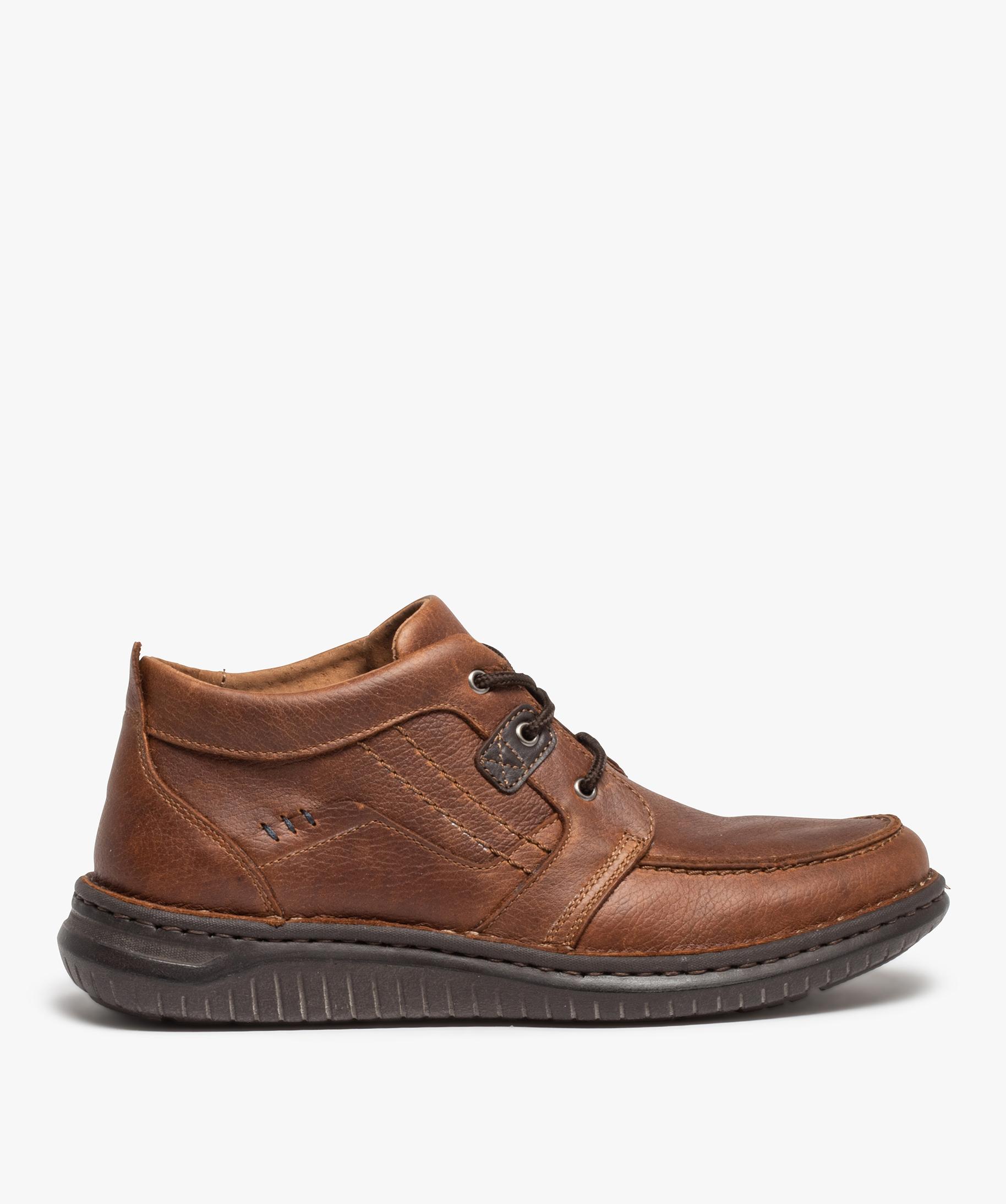 Derbies homme confort dessus cuir a lacets Zen Air marron chine GEMO