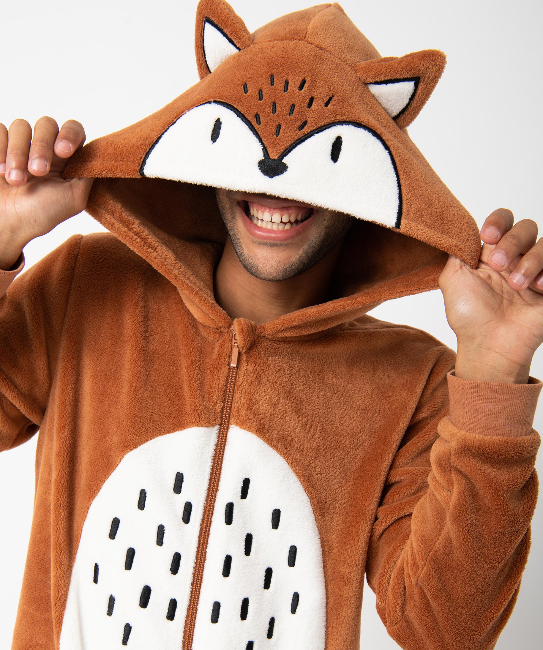 Pyjama Une Pièce Homme En Polaire - Manches Longues, Fermeture éclair, Avec Capuche - Combinaison Chaude Douce