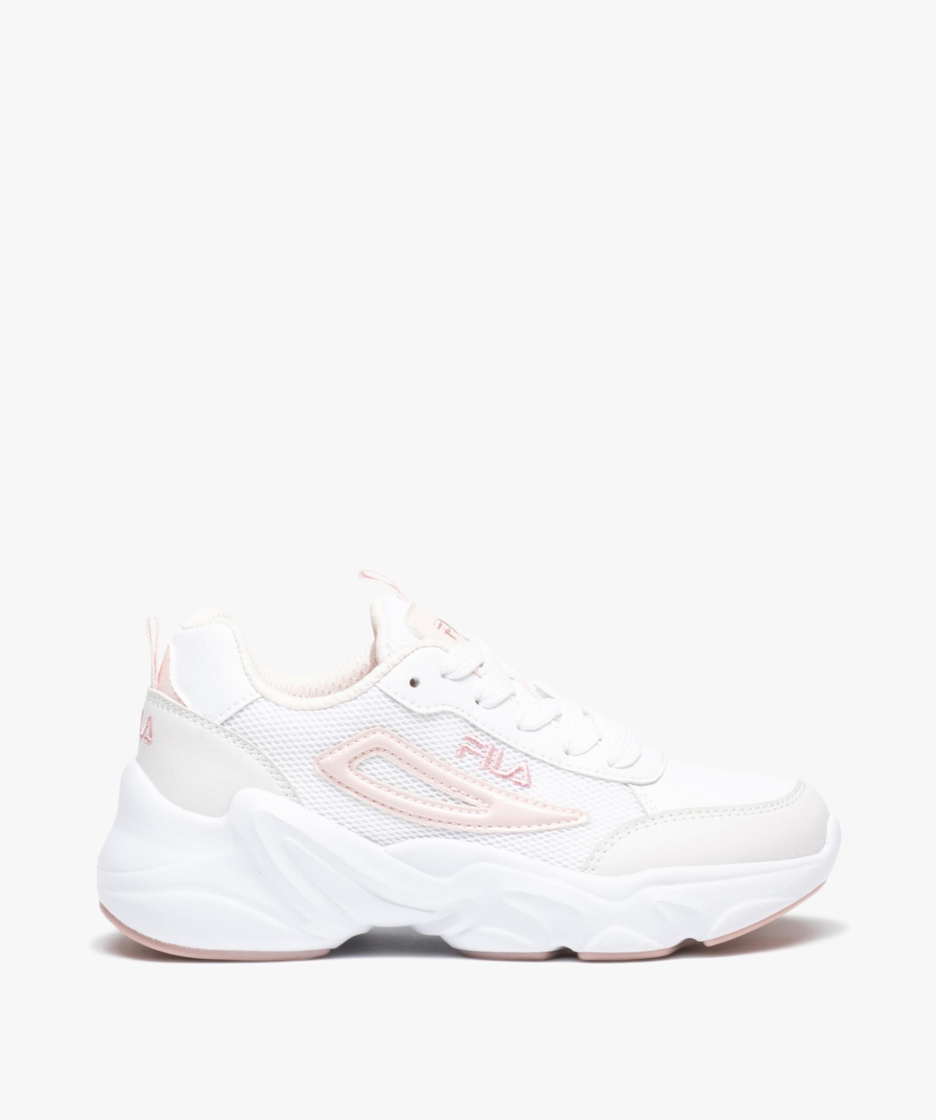 Baskets fille bicolores a lacets Fila blanc chine GEMO