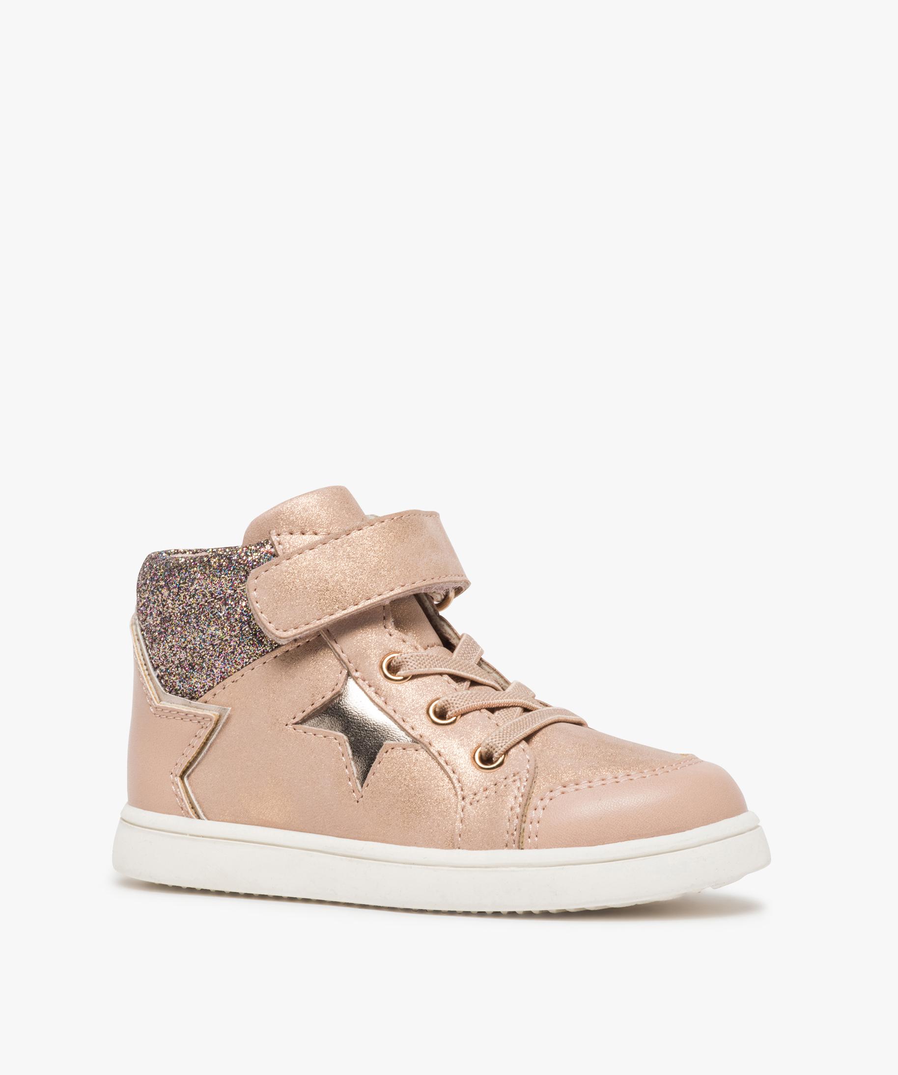 Basket Bebe Fille Montante A Paillettes Et Etoiles Gemo