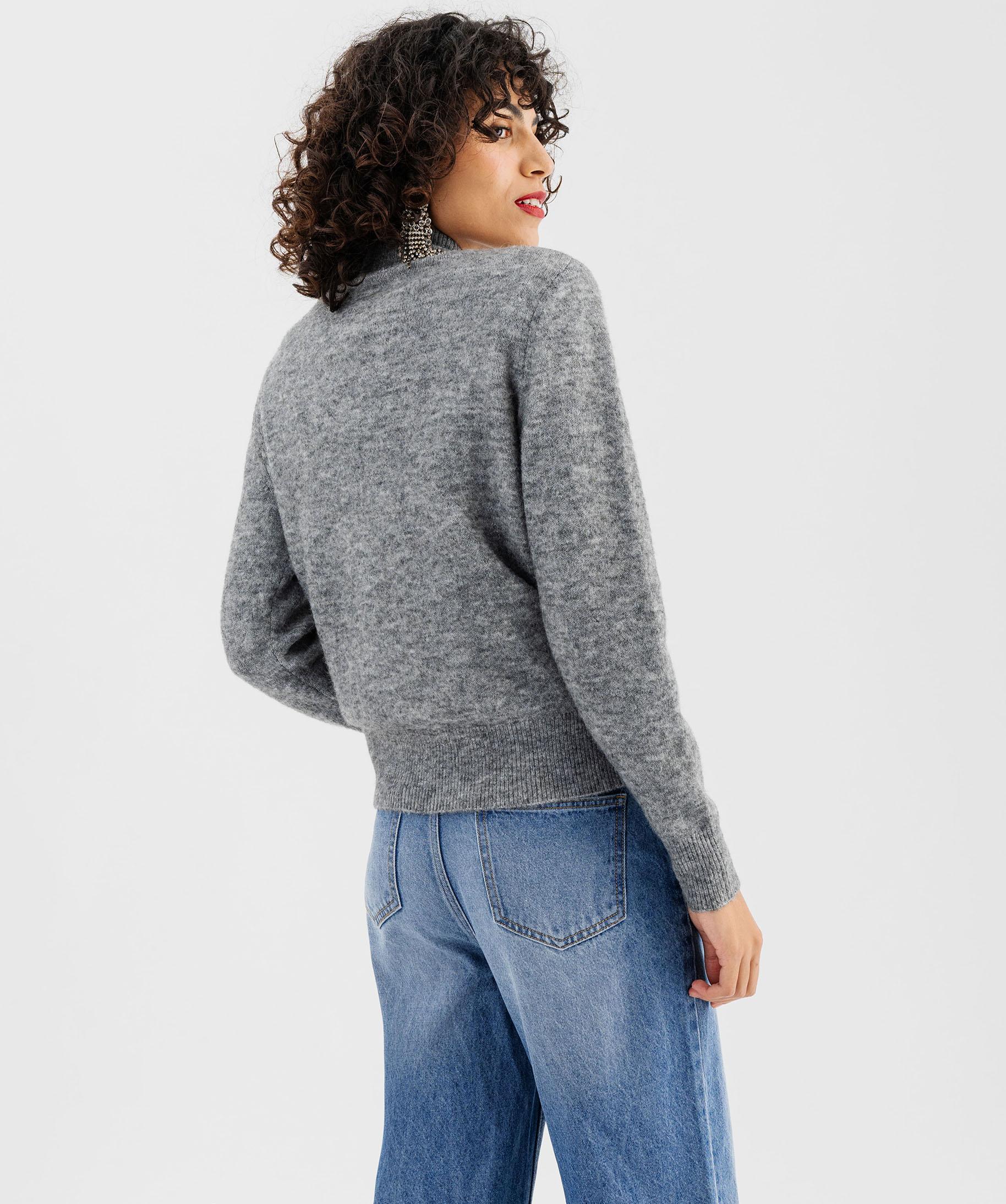 Petit Pull Débardeur Gris ESCADA SPORT - Laine Mérinos Et Cachemire, Taille M (38/40), Très Bon état, Avec Strass