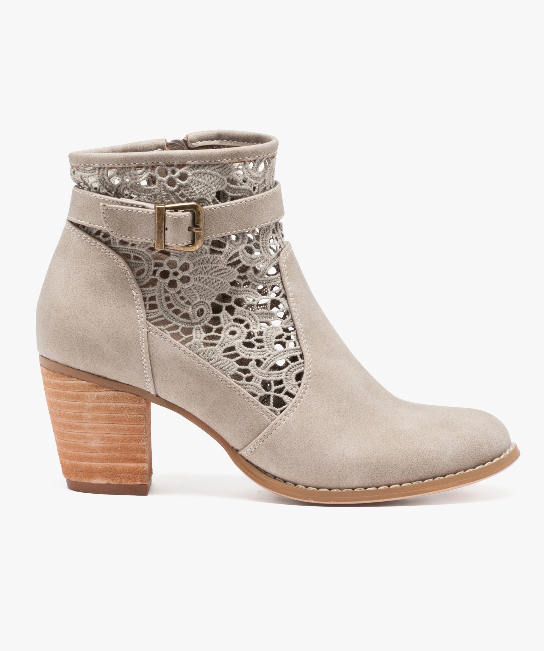 Bottines femme cuir dentelle store