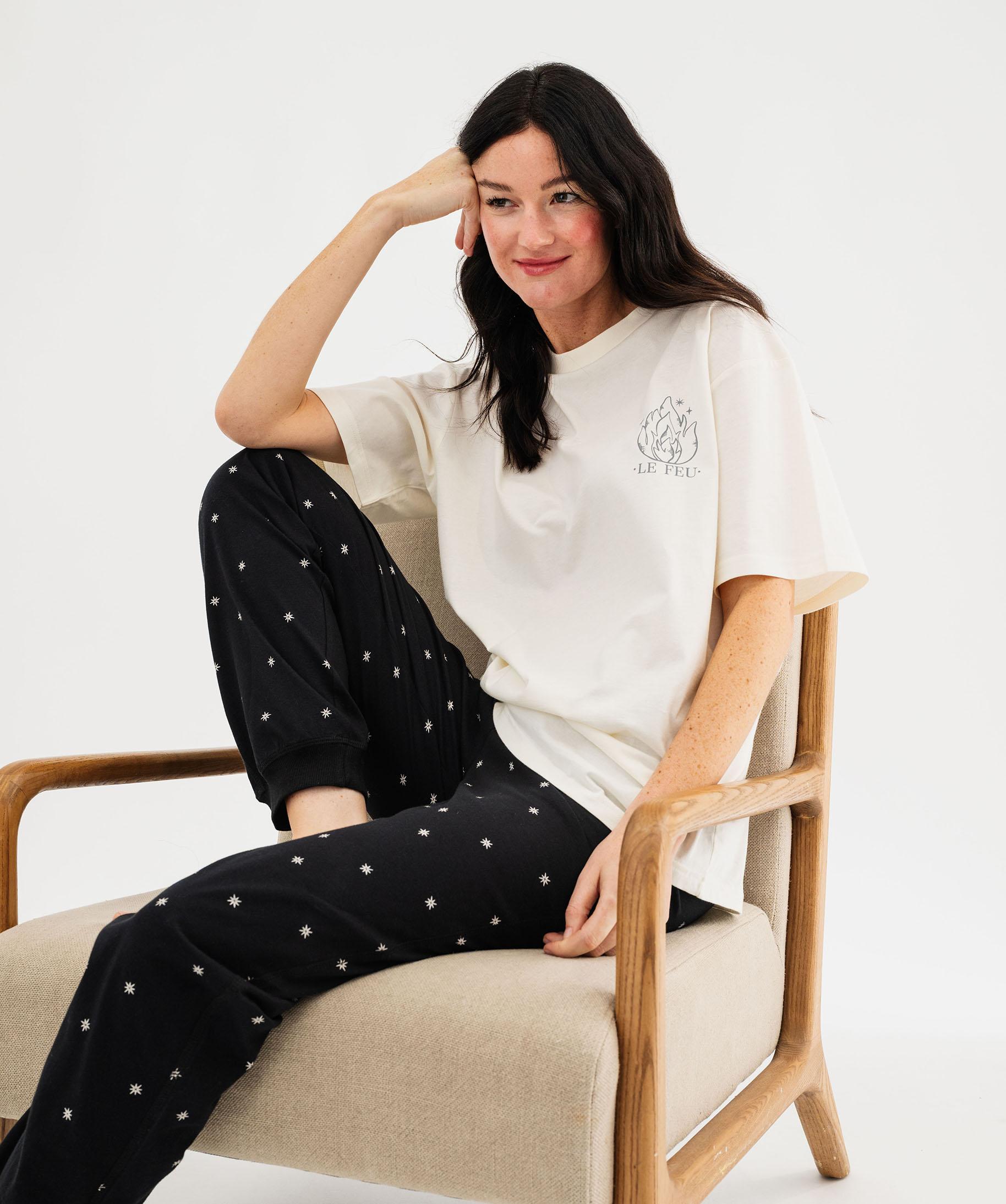 Tee-shirt avec motif poitrine et dos mixte ecru | GEMO