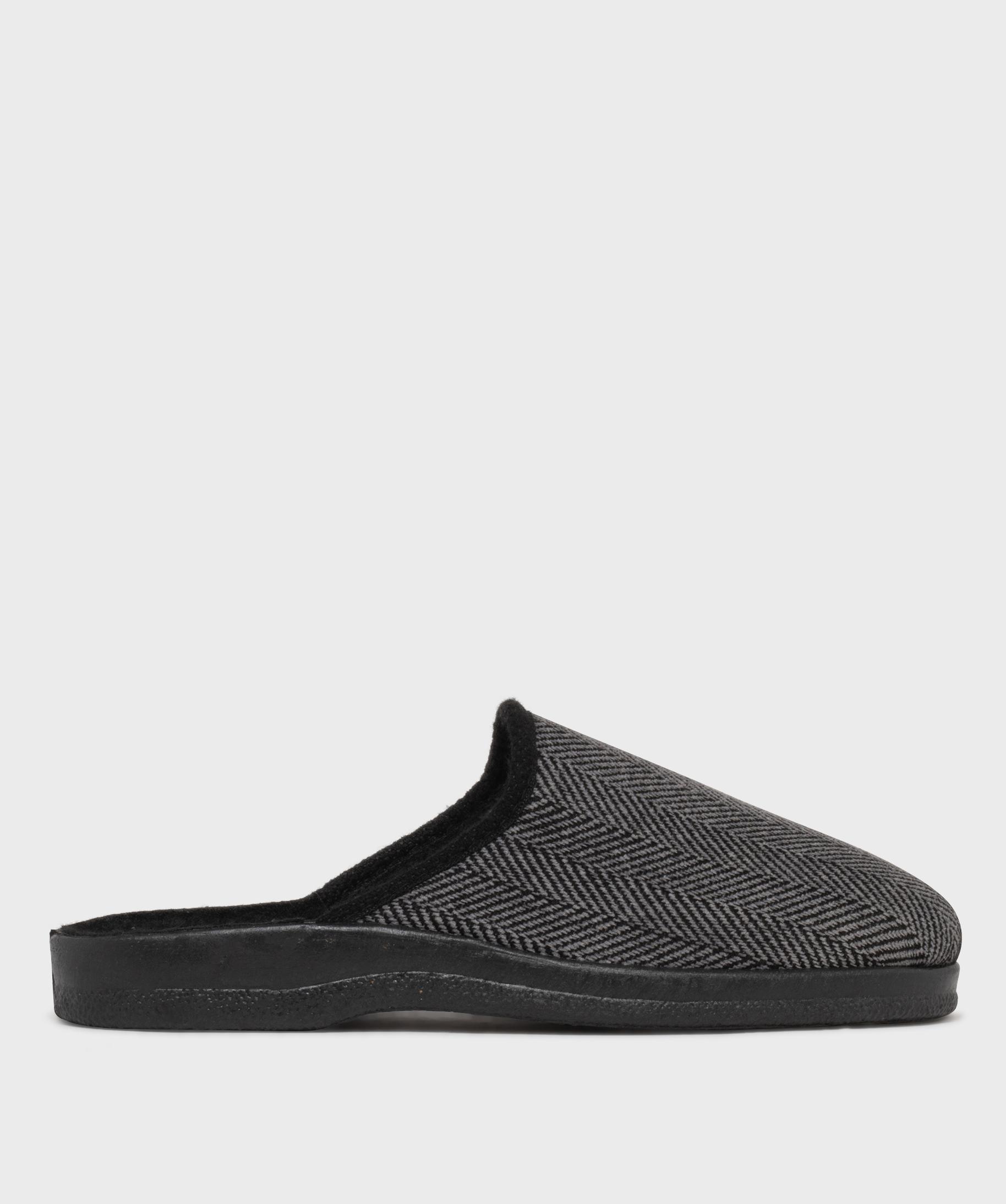 Mules à Talon 7cm GEMO - Modèle Nefa - Imprimé Chevrons Noir Et Blanc - Taille 39 - Neuf Avec Boîte