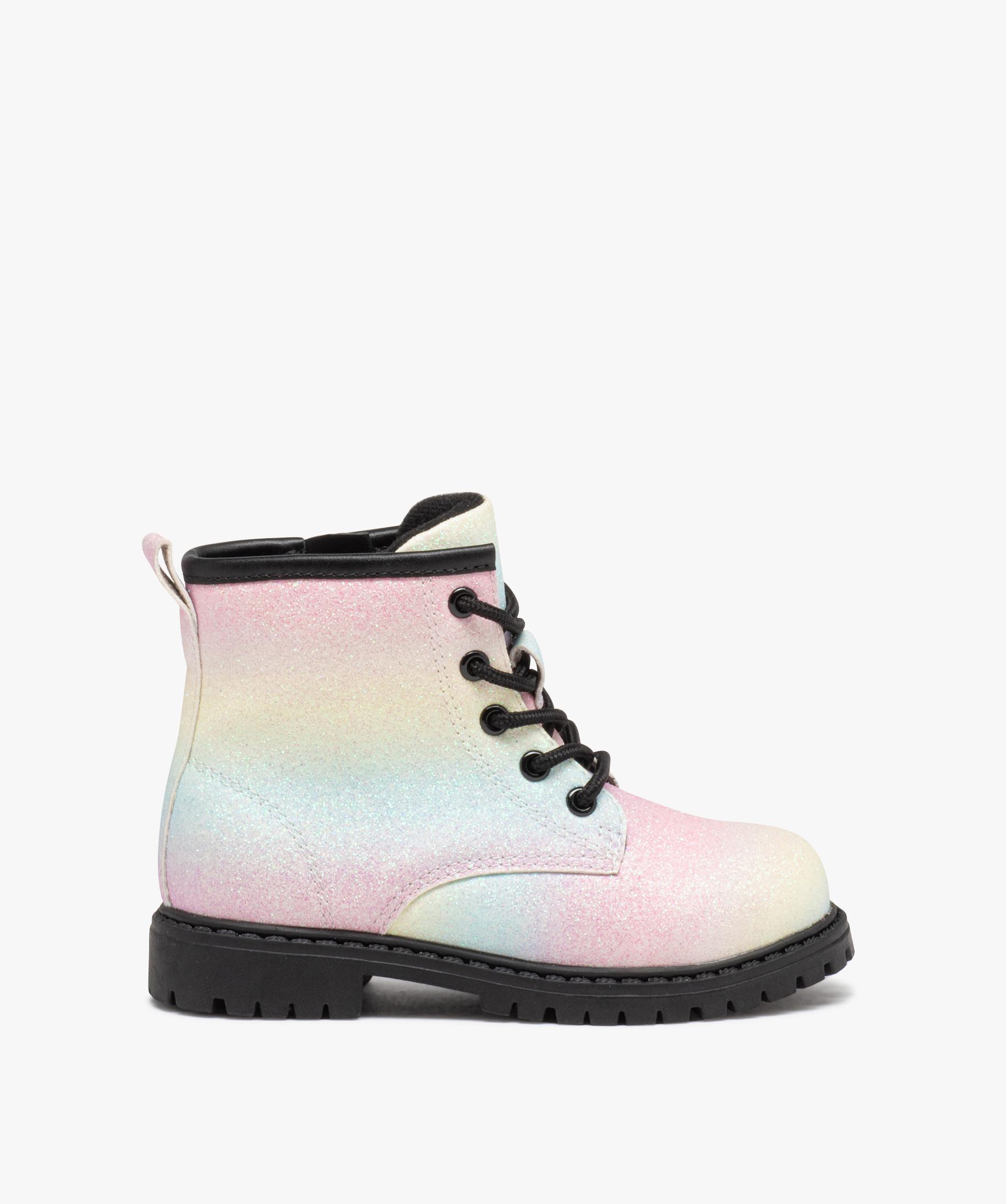 Bottes Fille Ariat Taille 10 (US Jeunesse) - Semelle Violette, Cuir Marron Gaufré Croco - Occasion
