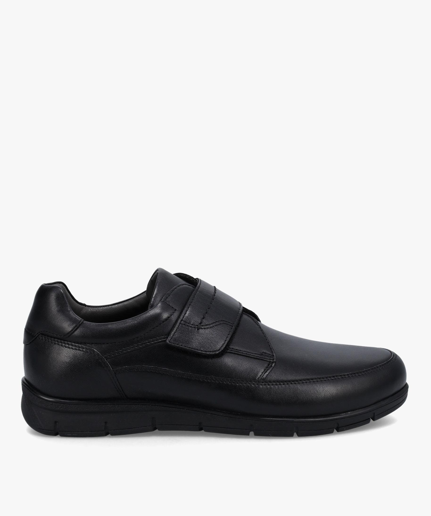 Derbies homme confort dessus cuir uni a scratch noir GEMO