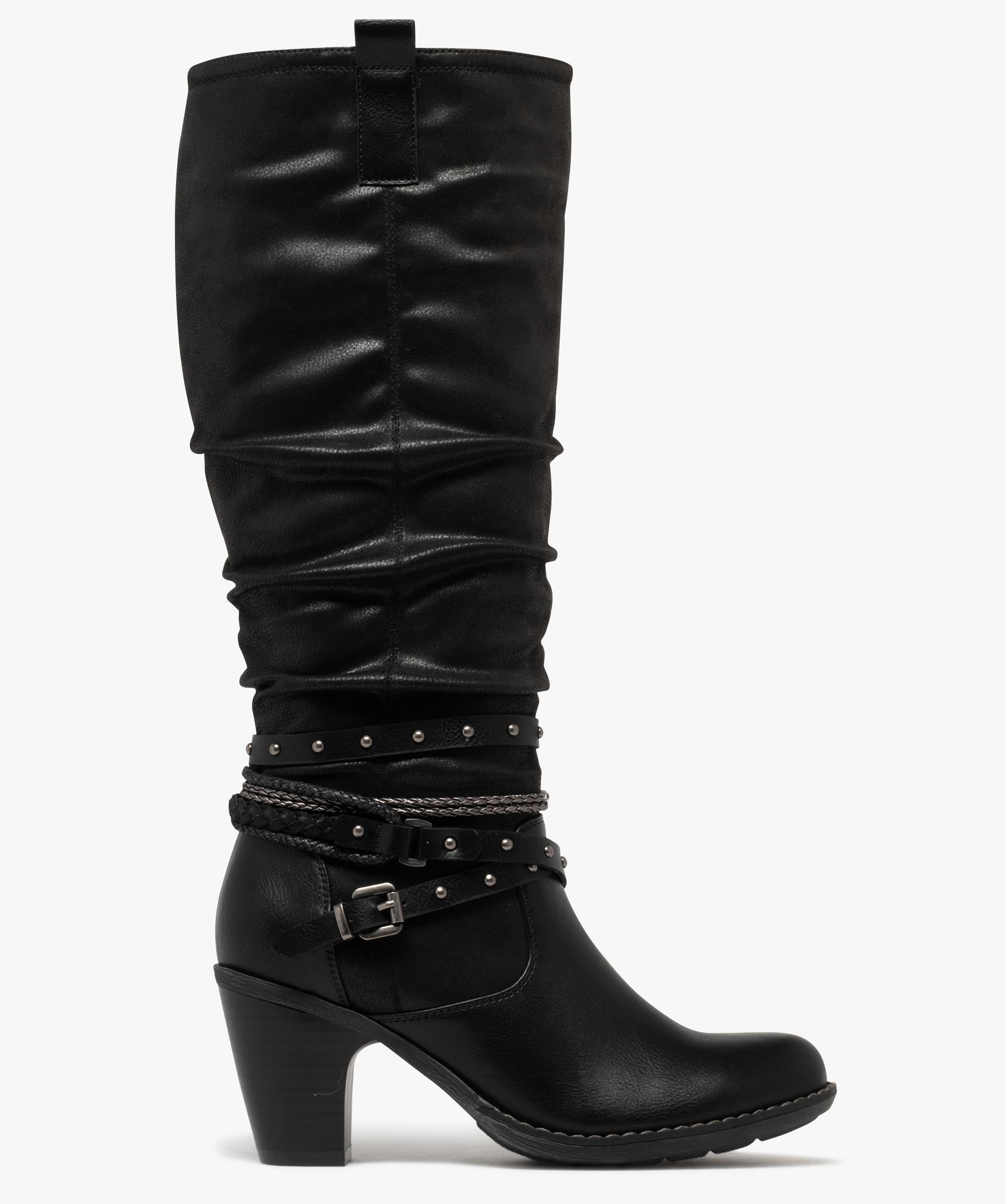 Bottes à Plateforme Talons Hauts Genou - Bout Carré, Tige Longue Stretch, Style Élégant Et Confortable