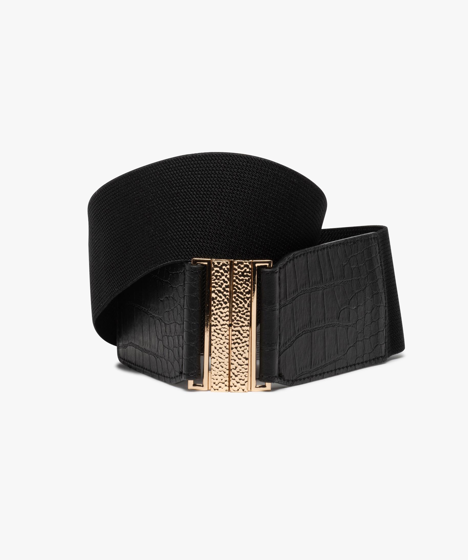 Ceinture noire large elastique 2025