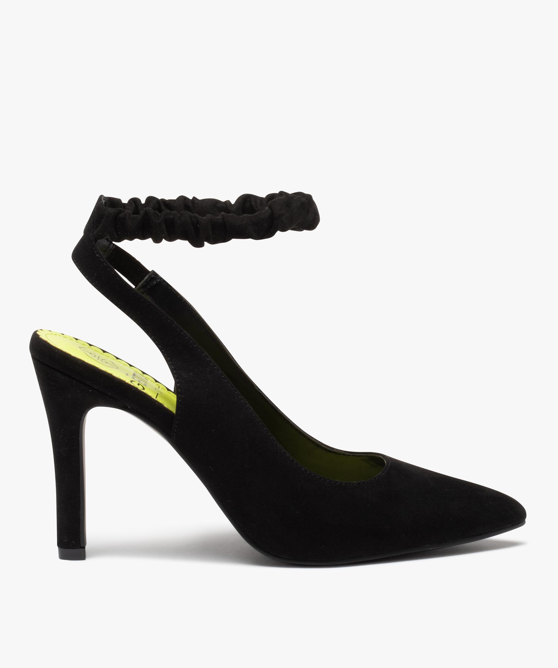 Escarpin femme ouvert talon fin noir GEMO