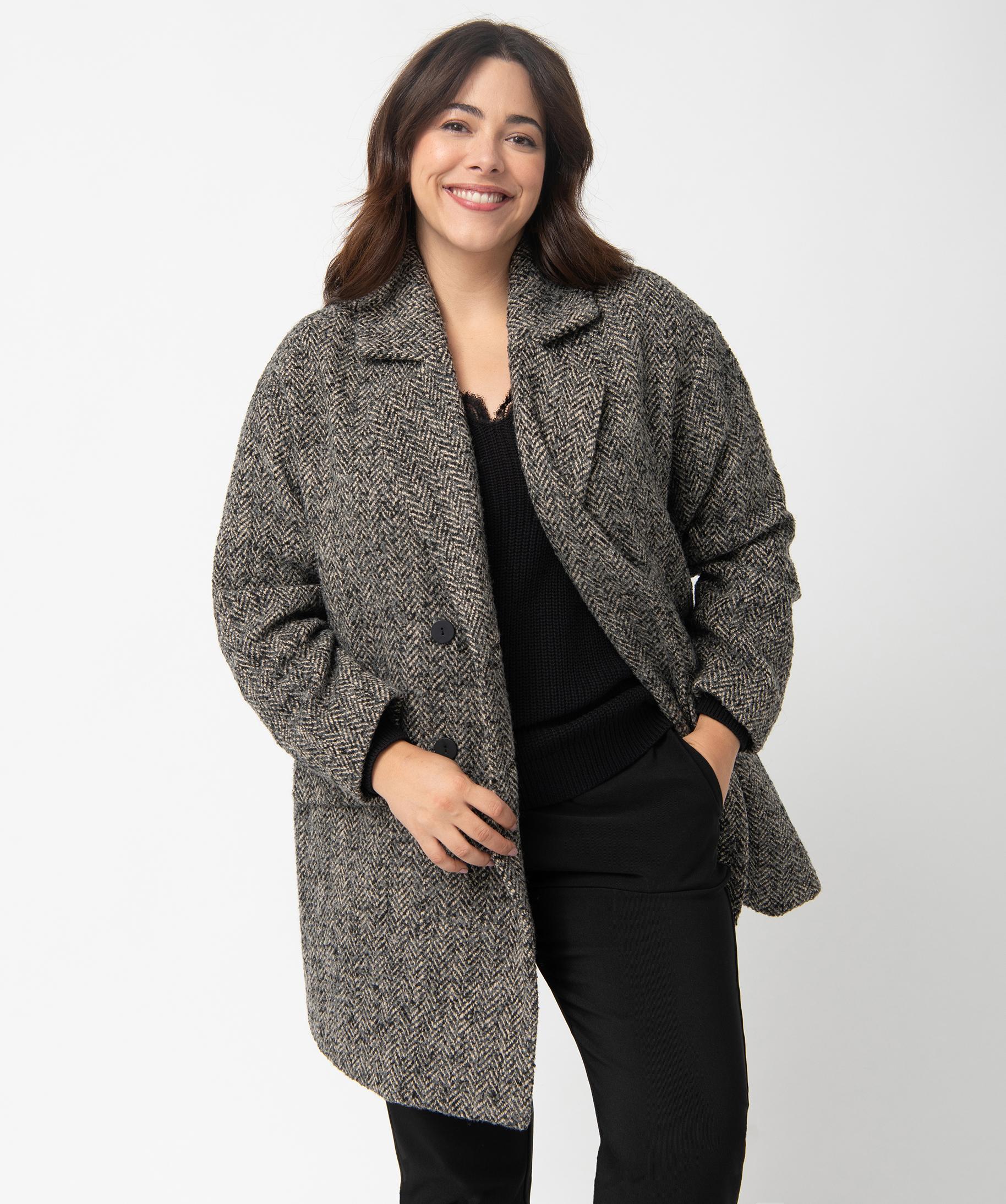 Manteau Femme Hiver Grande Taille – Parka Oversize à Capuche, Poches, Style Vintage