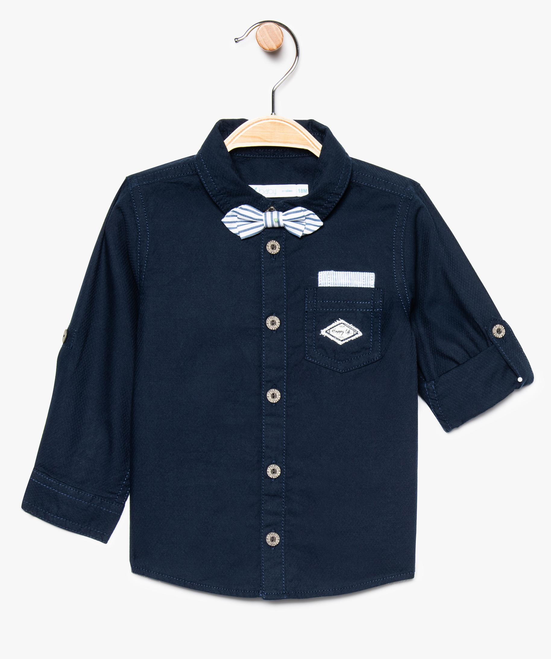 Ensemble Bebe Garcon Chemise Nœud Papillon Raye Gemo