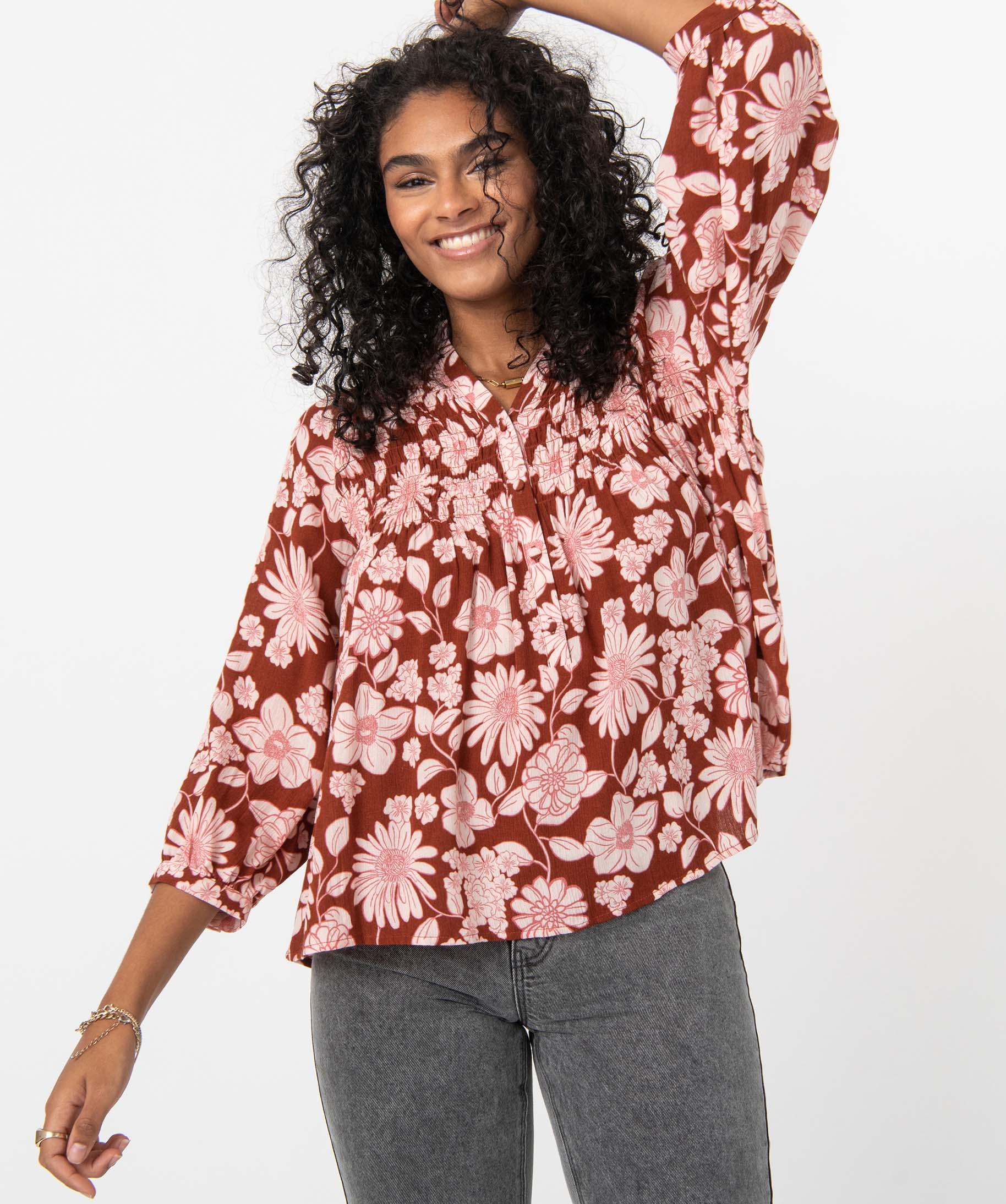 Haut blousant femme discount