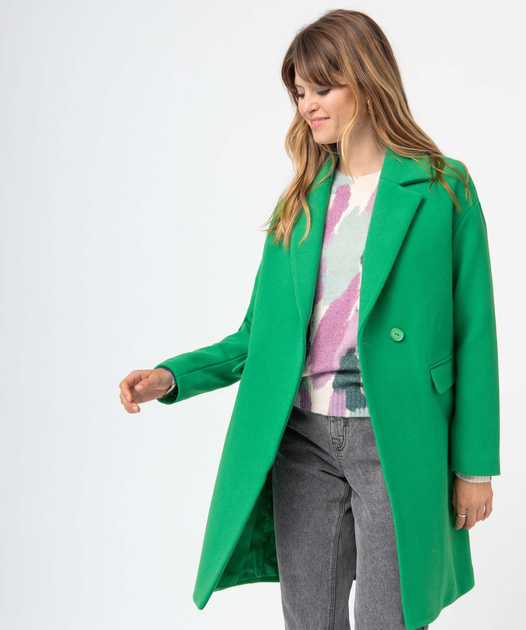 manteau vert femme