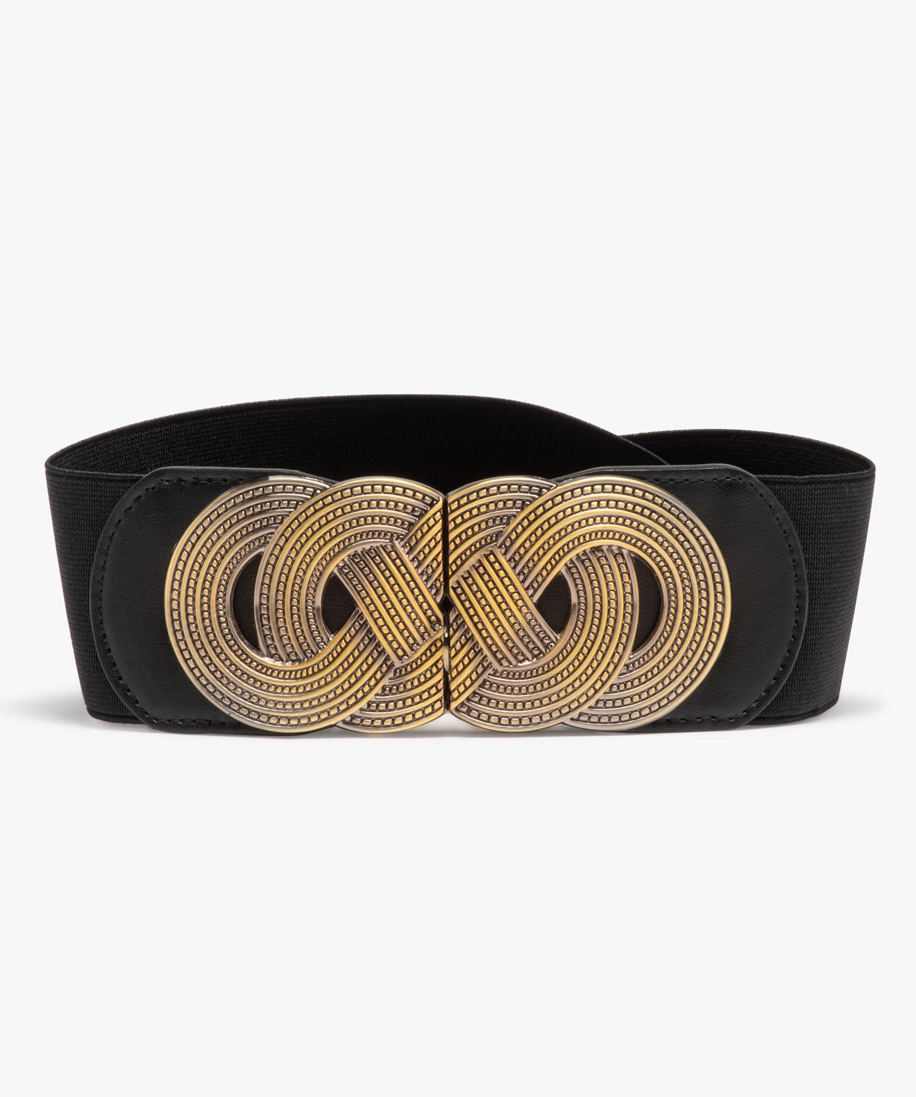 Ceinture large elastique noire clearance