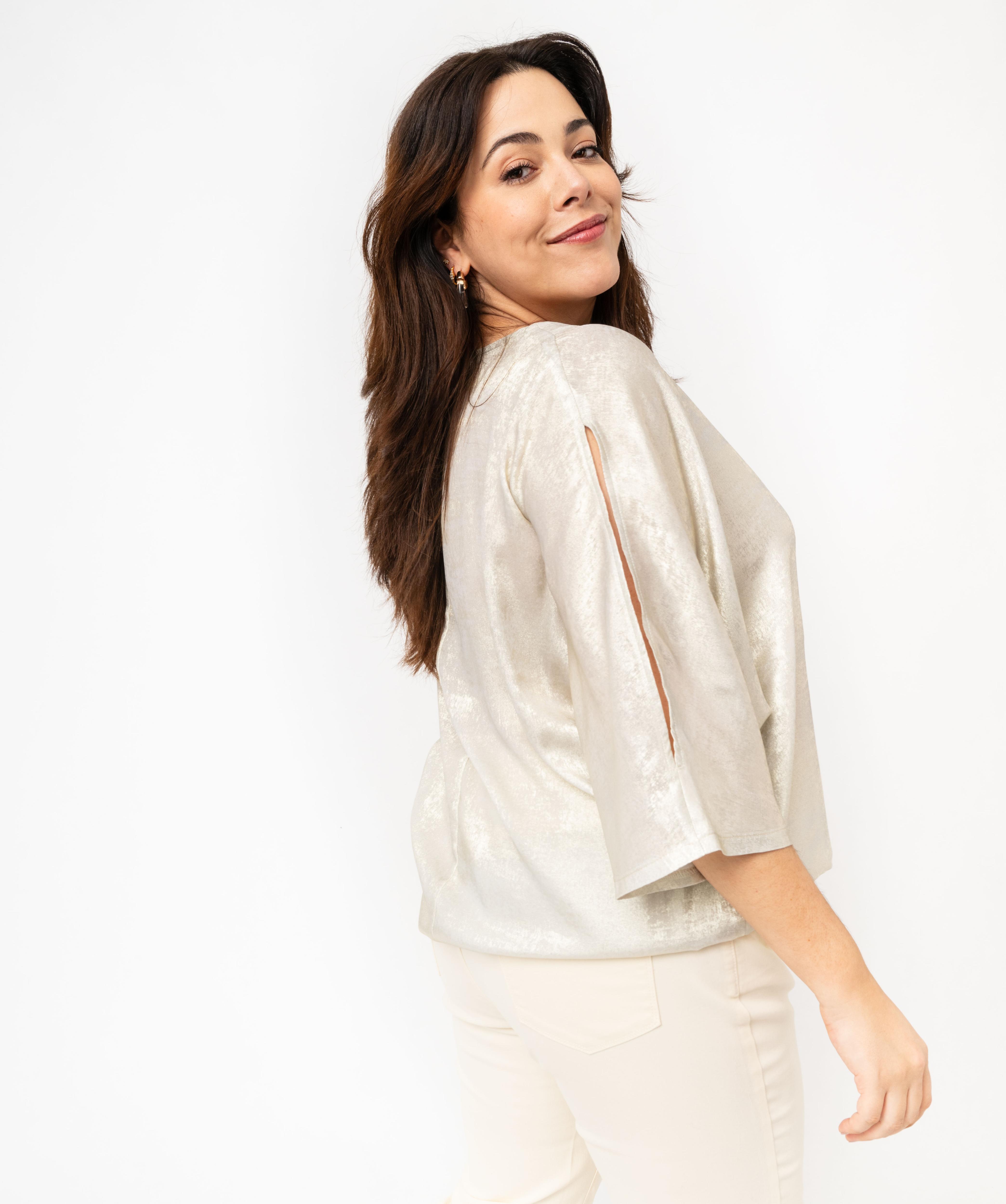 Blouse Imprimée Manche Chauve-Souris Ample main image 1