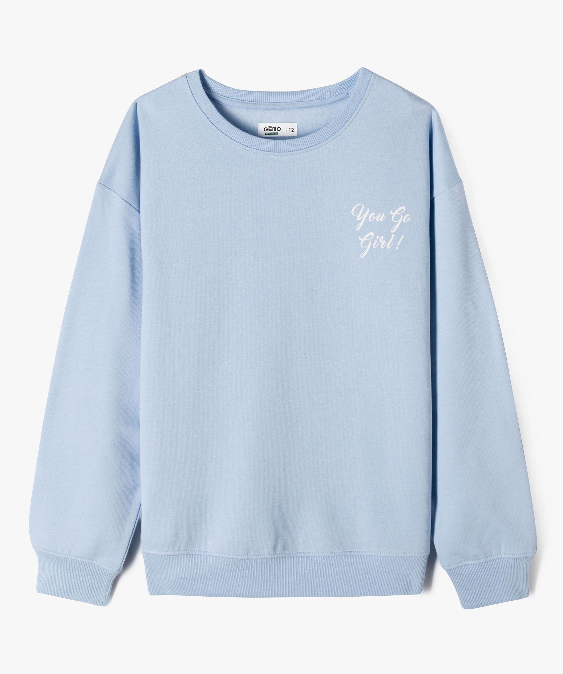Sweat Molletonné Bleu Ciel Natural Option – Taille L – Homme – NEUF Sans étiquette