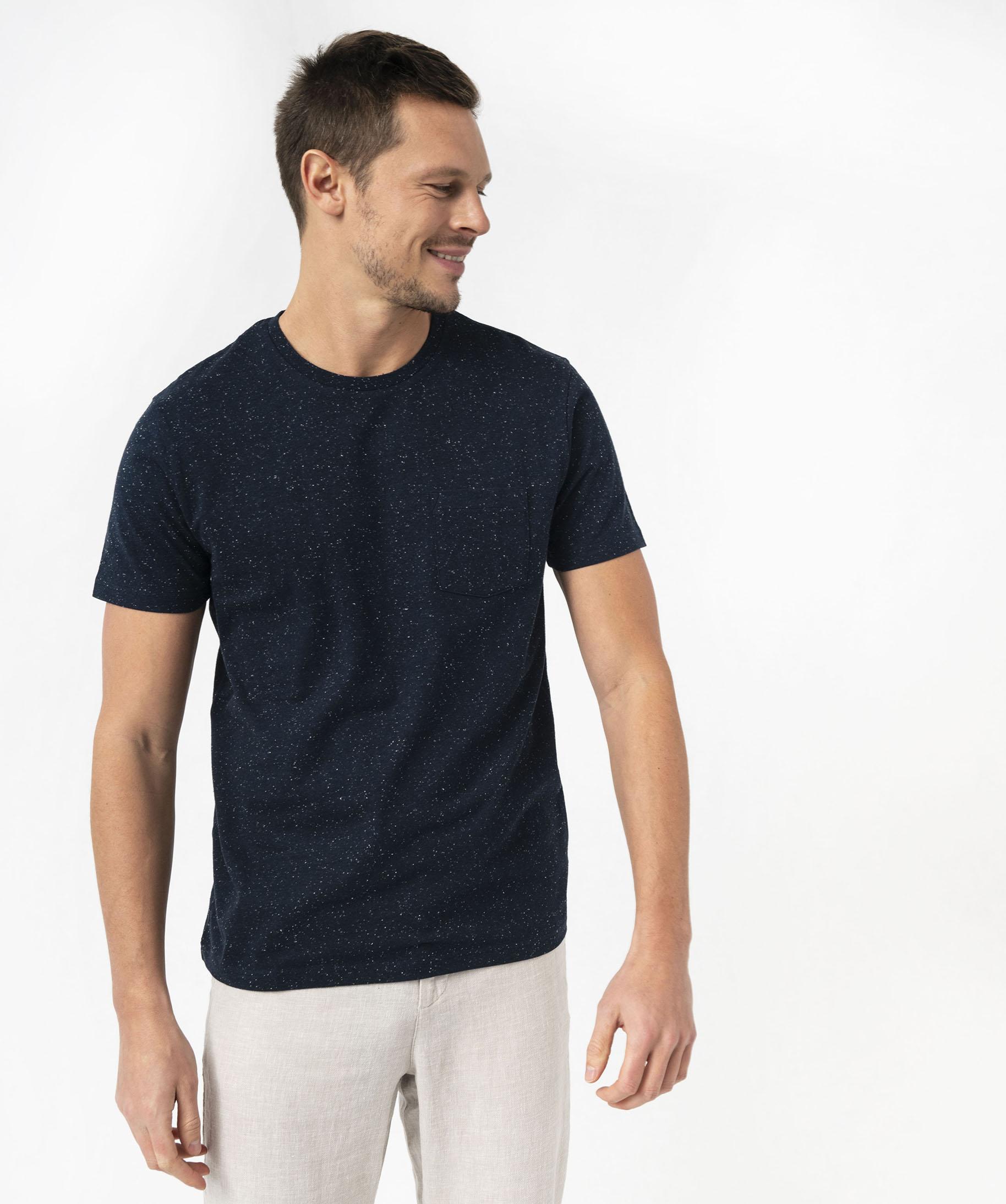 T-shirt Homme Col V ZIMEGO - Manches Courtes, Poche Poitrine - Style Vintage Décontracté