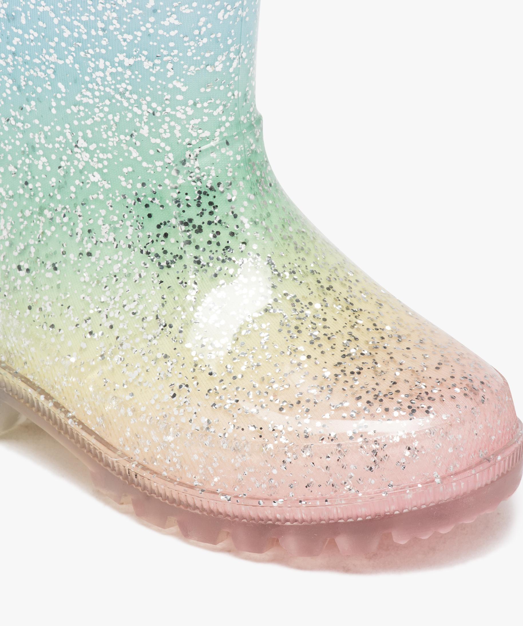Bottes de pluie fille arc en ciel paillettes multicolore GEMO