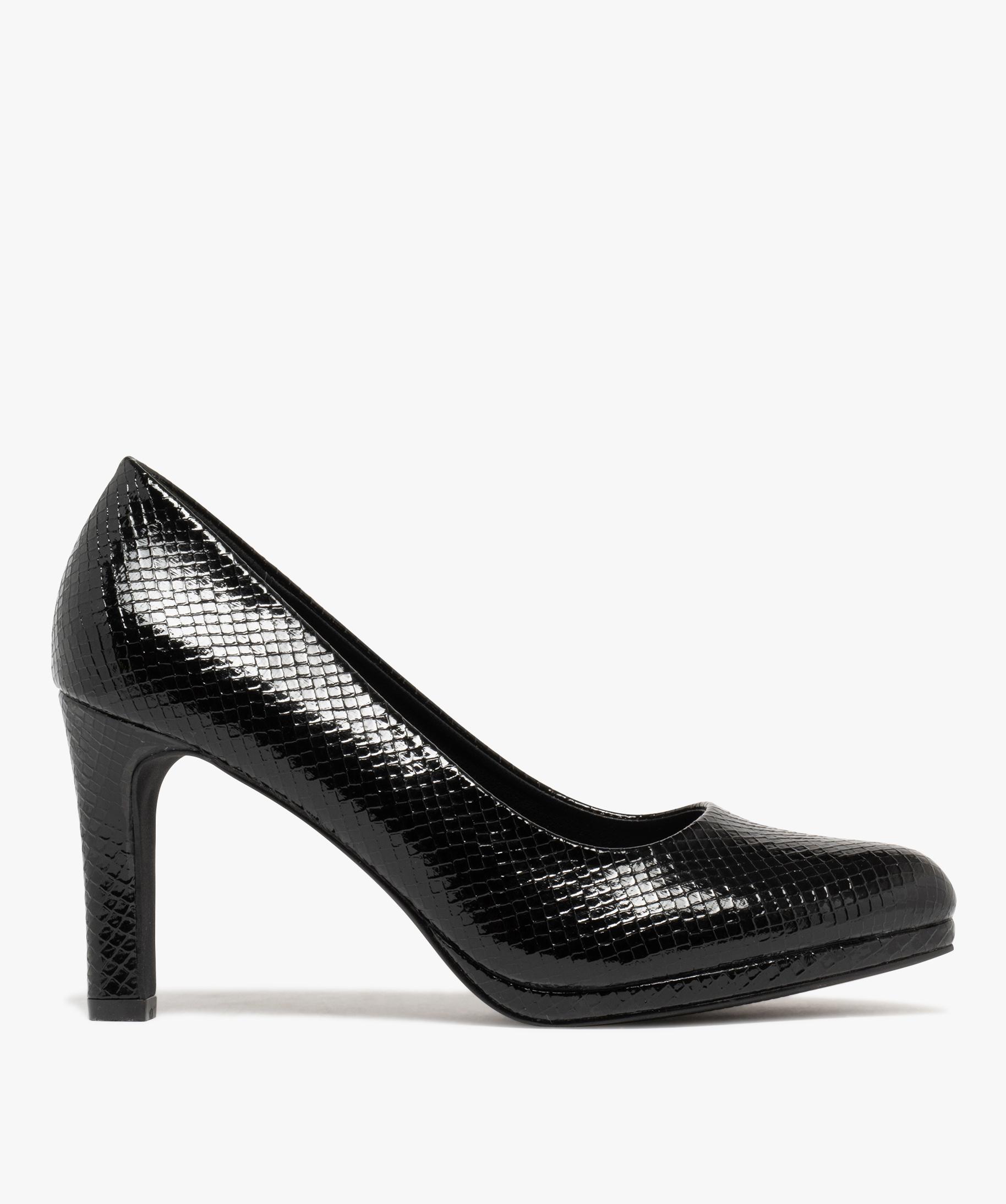 Escarpins Noirs En Velours Gémo - Petit Talon - Taille 39 - État Impeccable