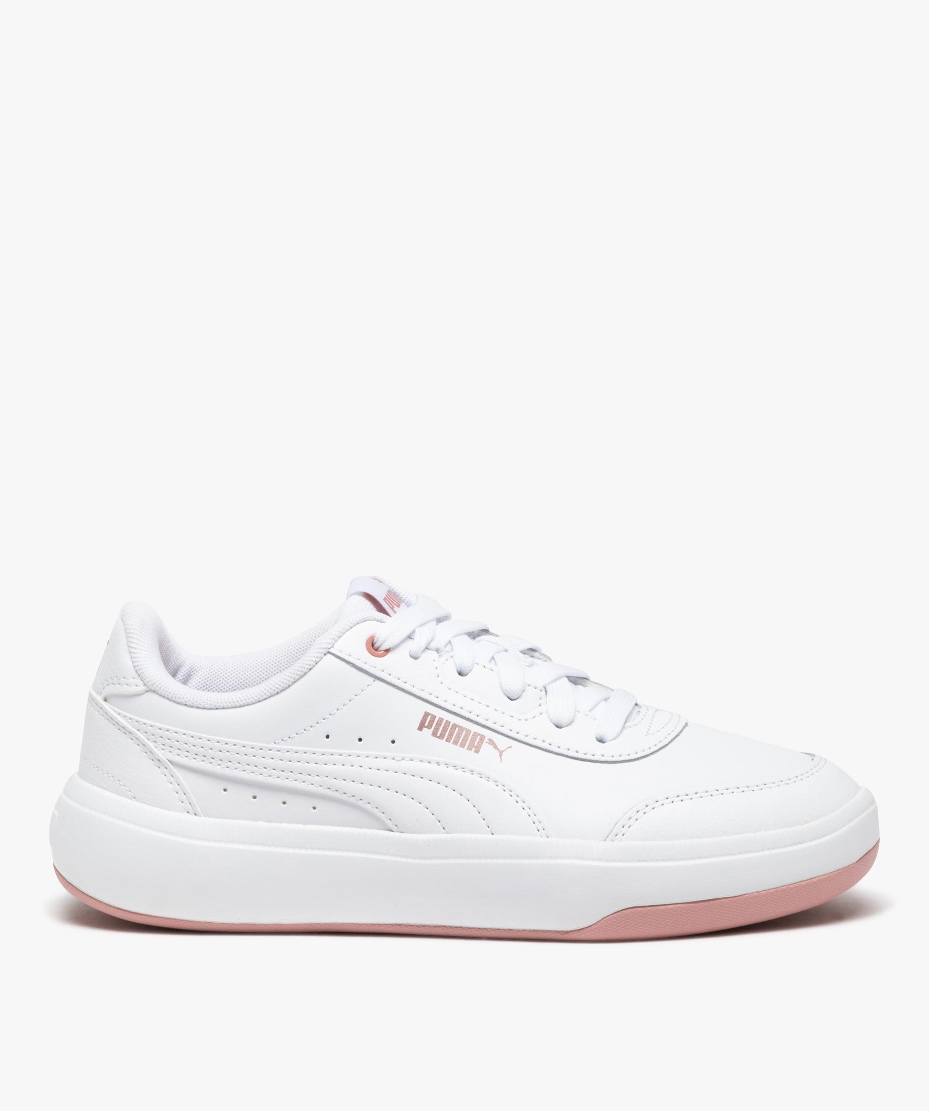 Baskets femme unies a semelle epaisse arrondie Puma blanc chine GEMO