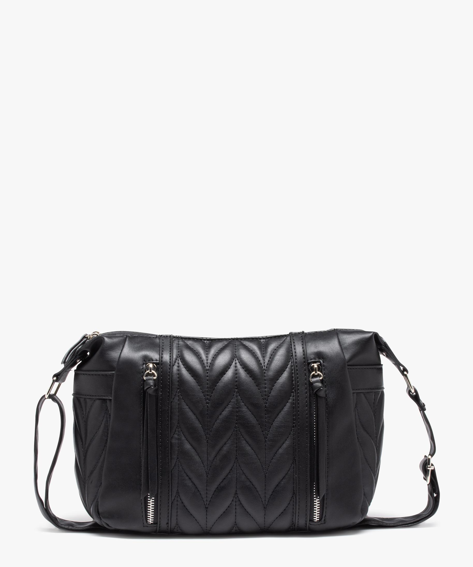 Sac bandouli re souple et matelass femme noir GEMO