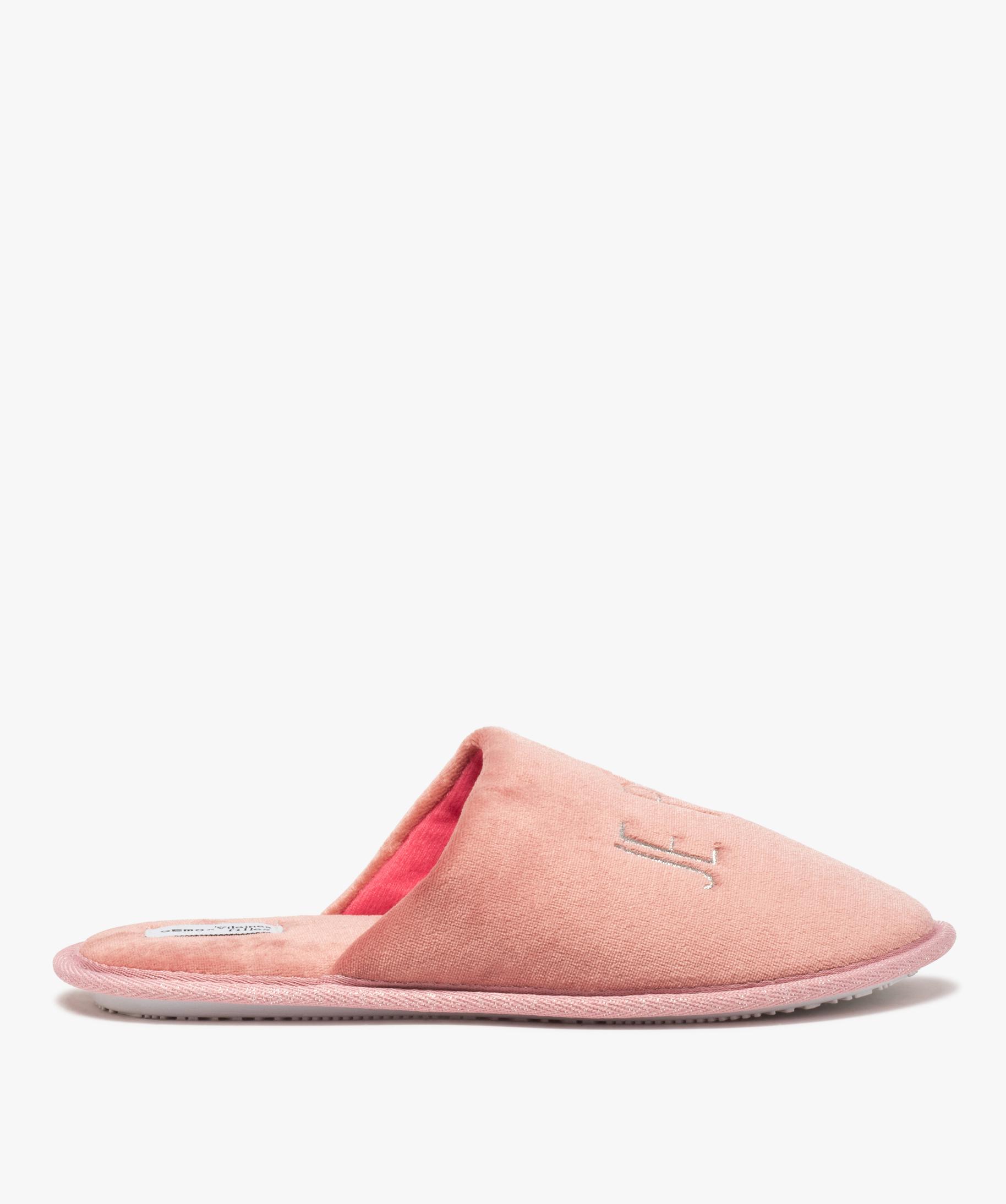 Chaussons Femme En Velours Côtelé – Mules Avec Bride Arrière, Semelle Anti-dérapante – Confort Automne/Hiver