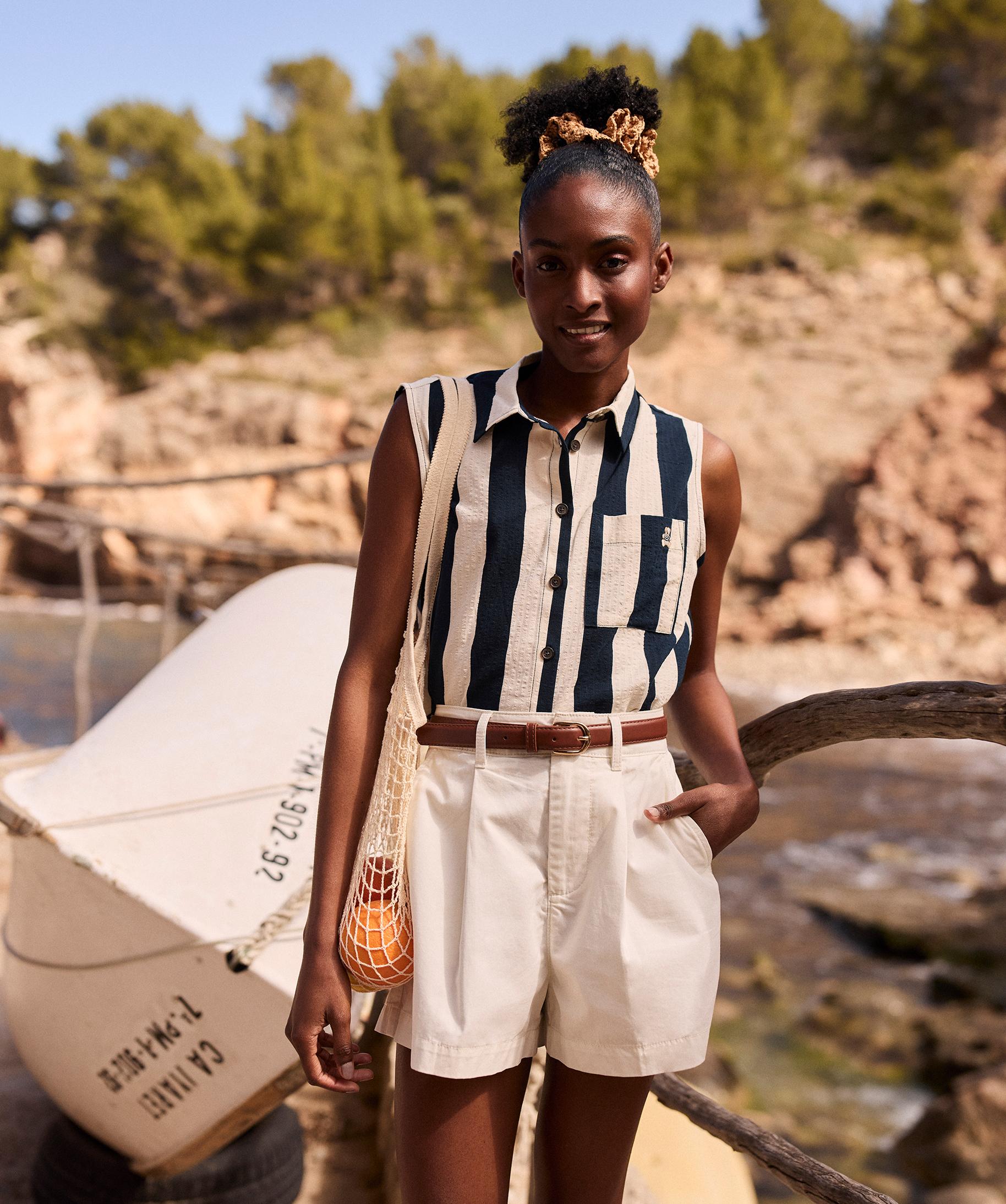Short ample à pinces avec ceinture femme - LuluCastagnette