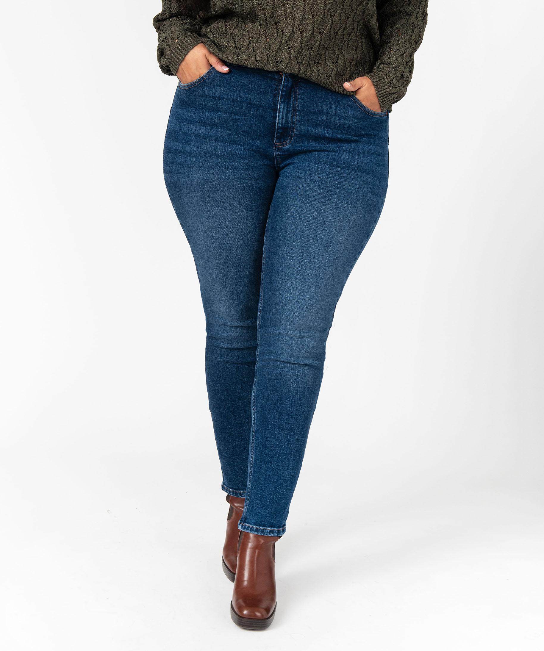 Jean slim stretch taille normale femme grande taille denim GEMO